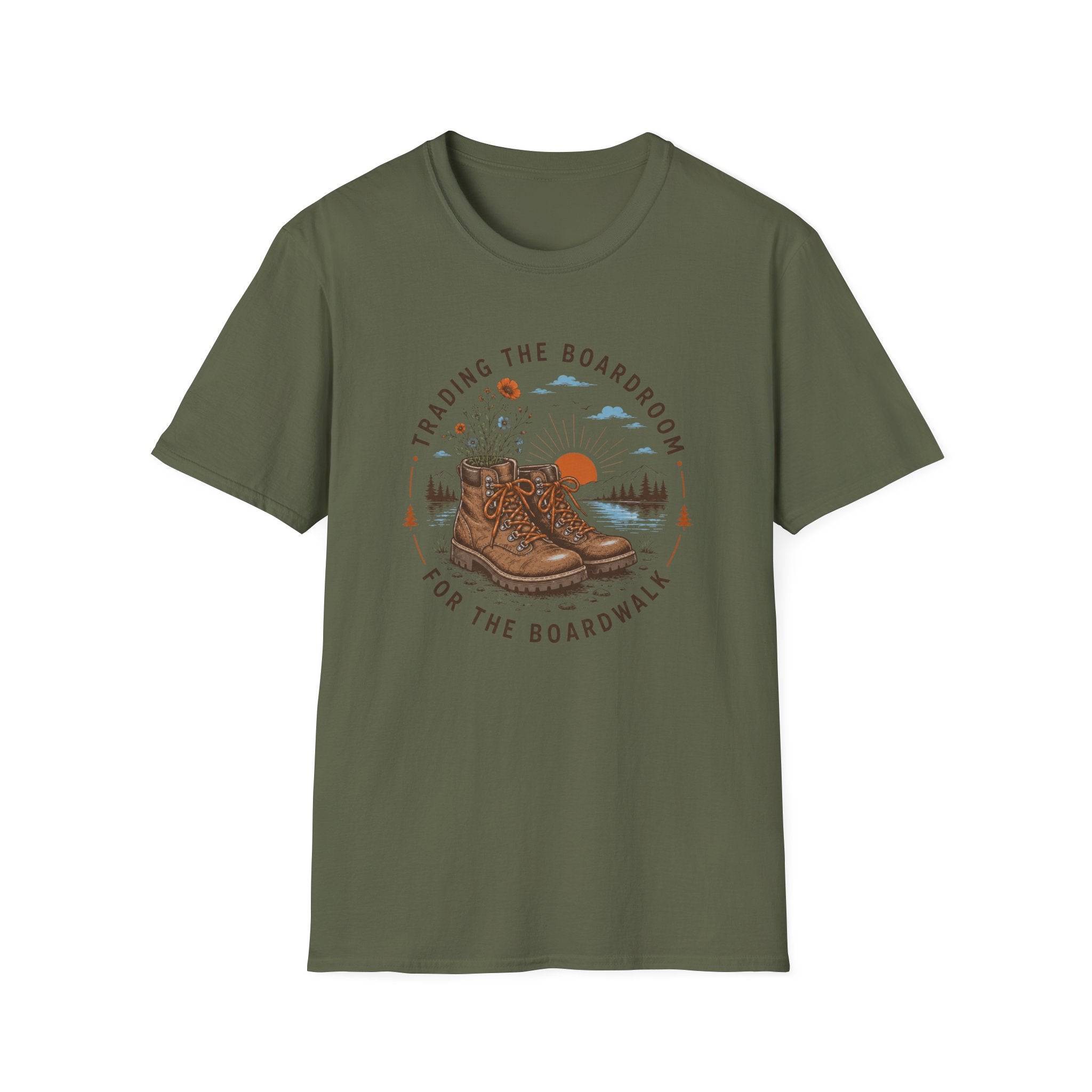 Trading the Boardroom For The Boardwalk Badge- T-Shirt