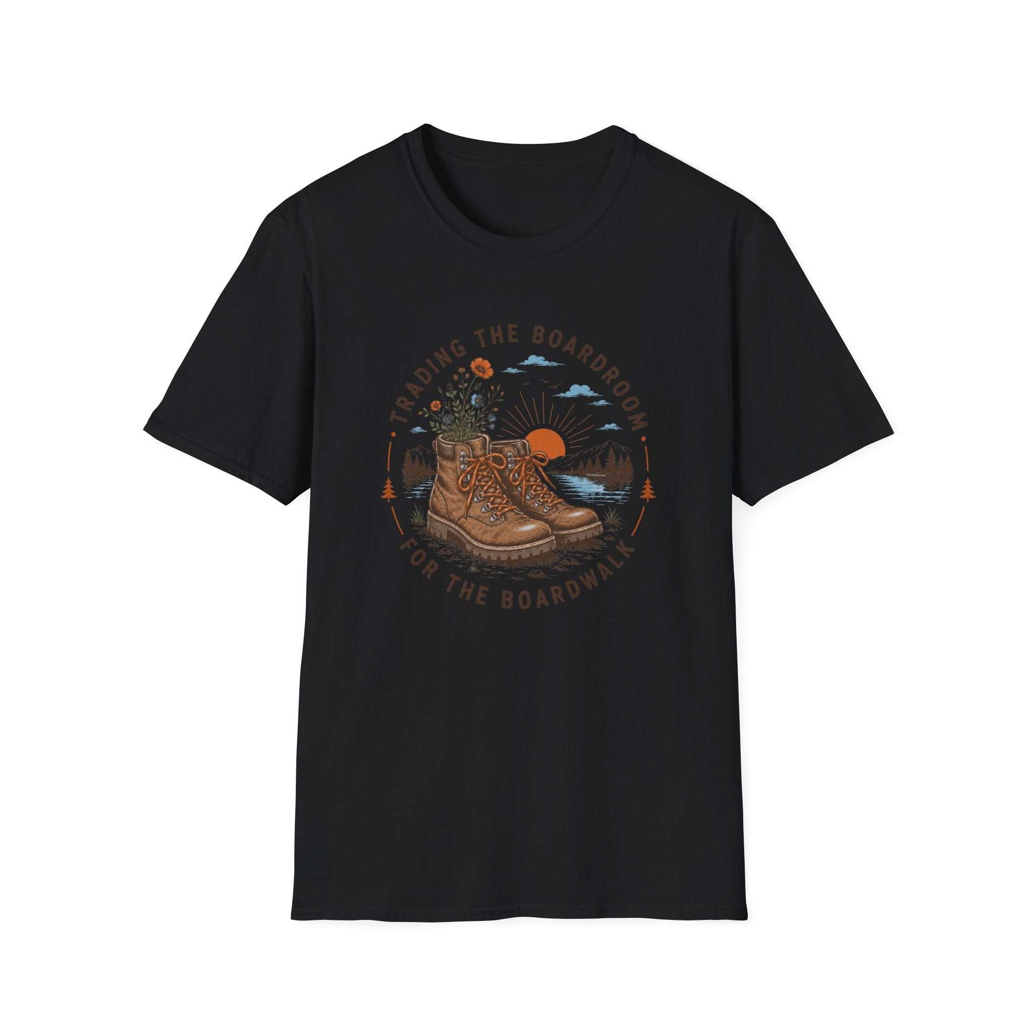 Trading the Boardroom For The Boardwalk Badge- T-Shirt