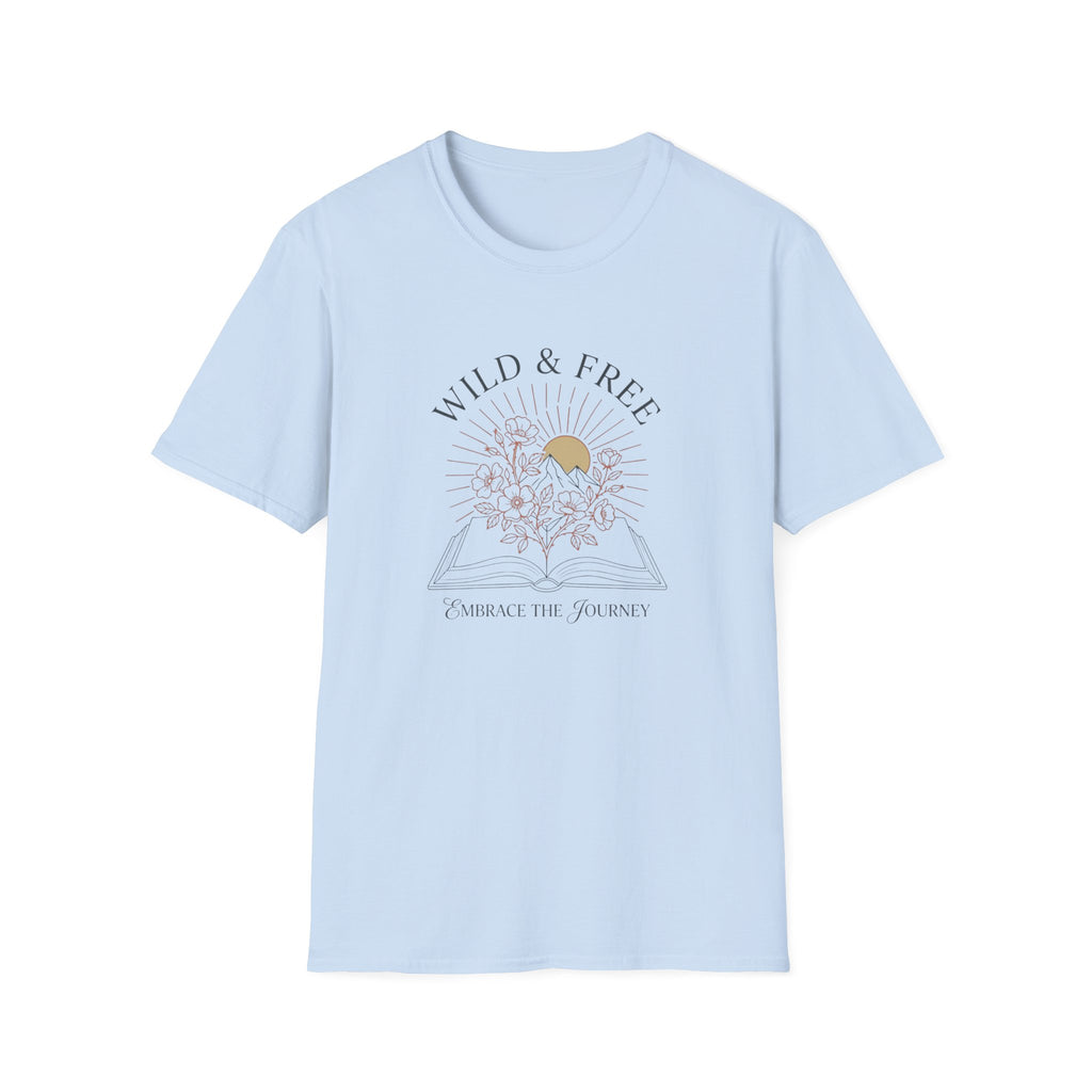 Wild and Free Line Art Design - T-Shirt