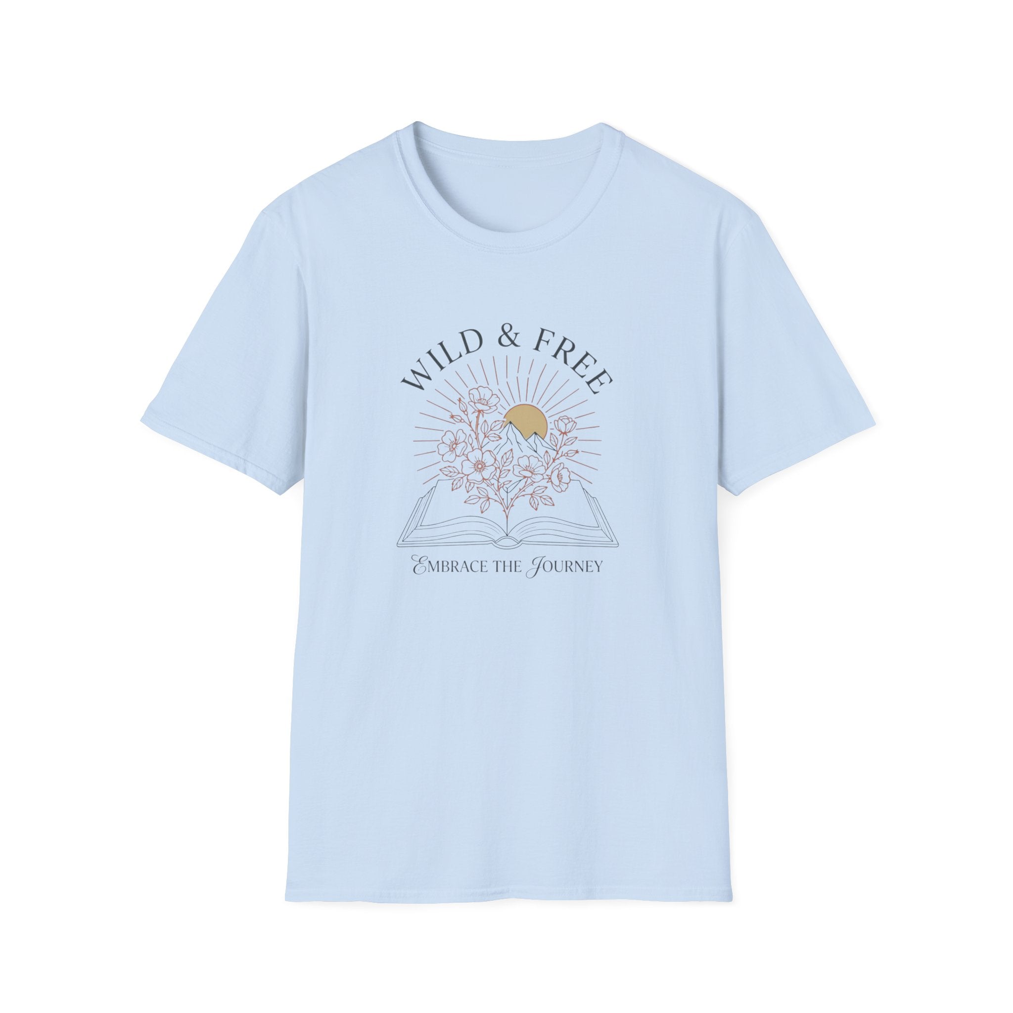Wild and Free Line Art Design - T-Shirt