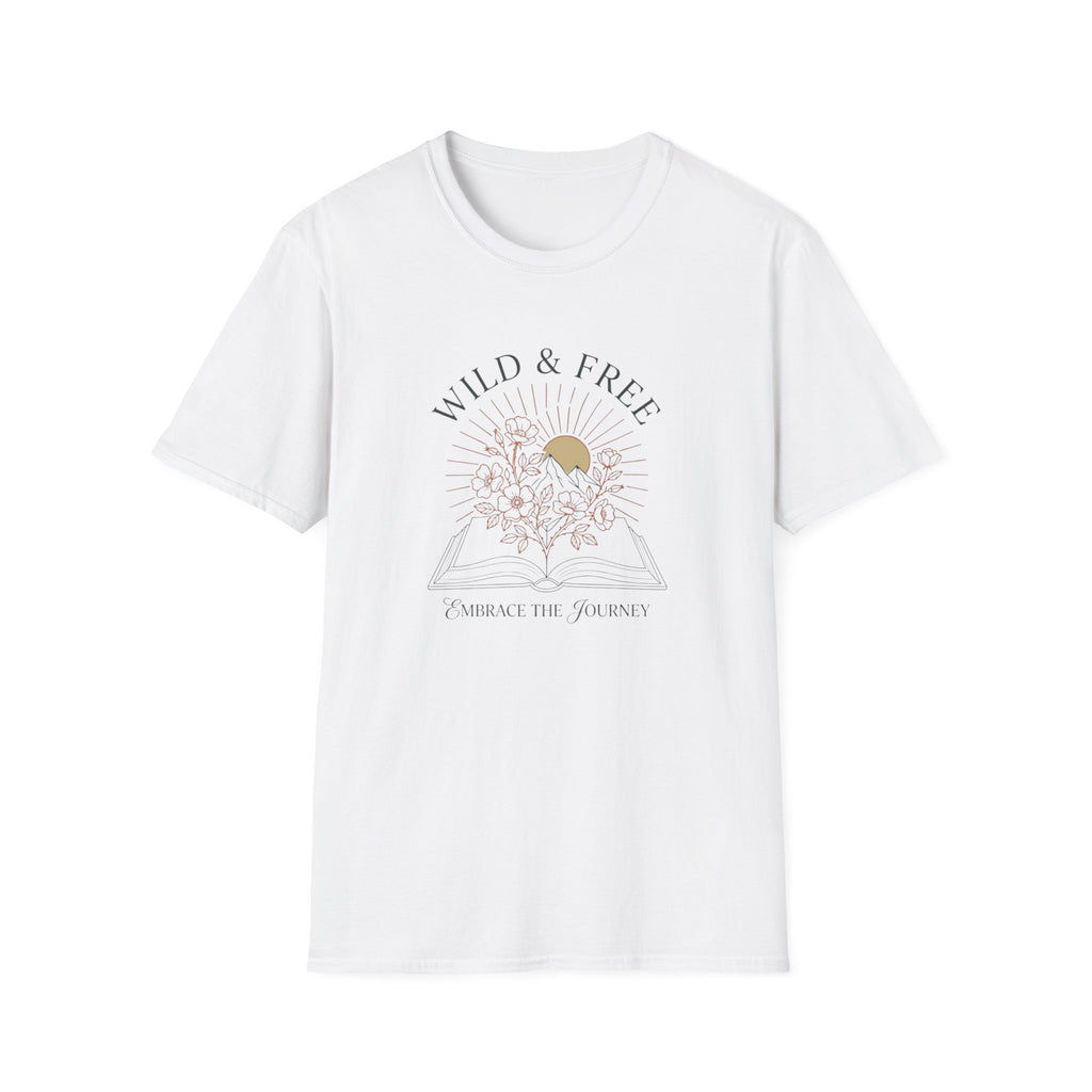 Wild and Free Line Art Design - T-Shirt