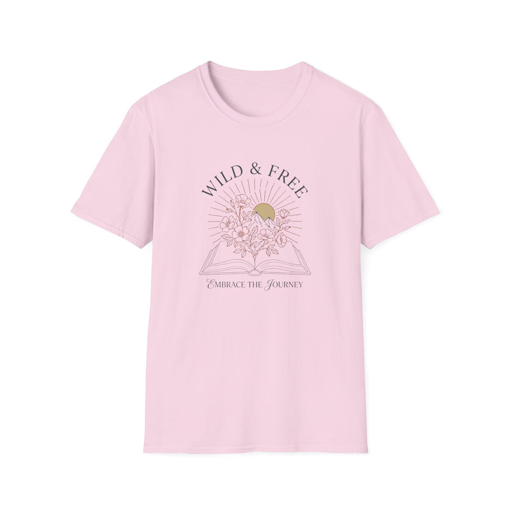 Wild and Free Line Art Design - T-Shirt