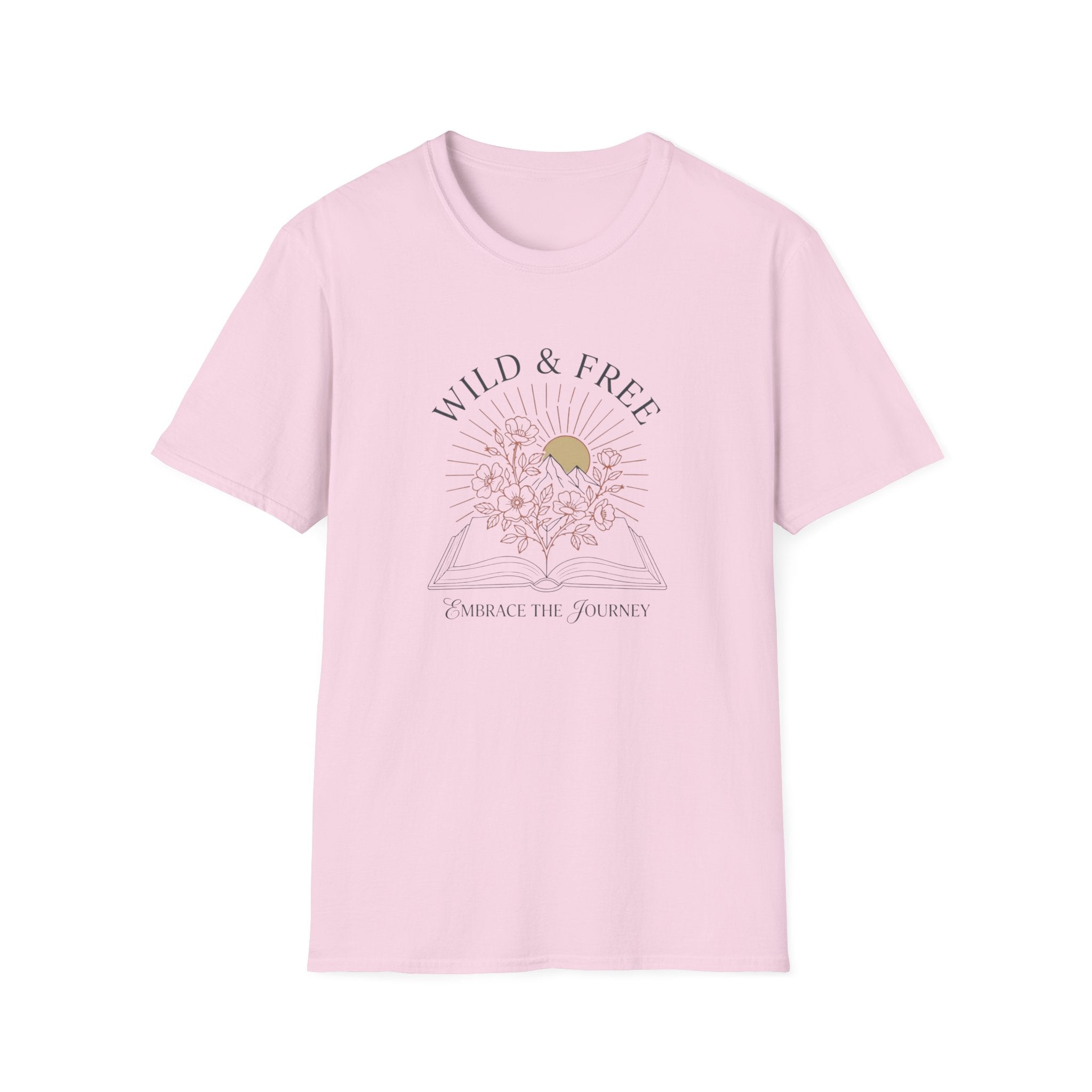 Wild and Free Line Art Design - T-Shirt