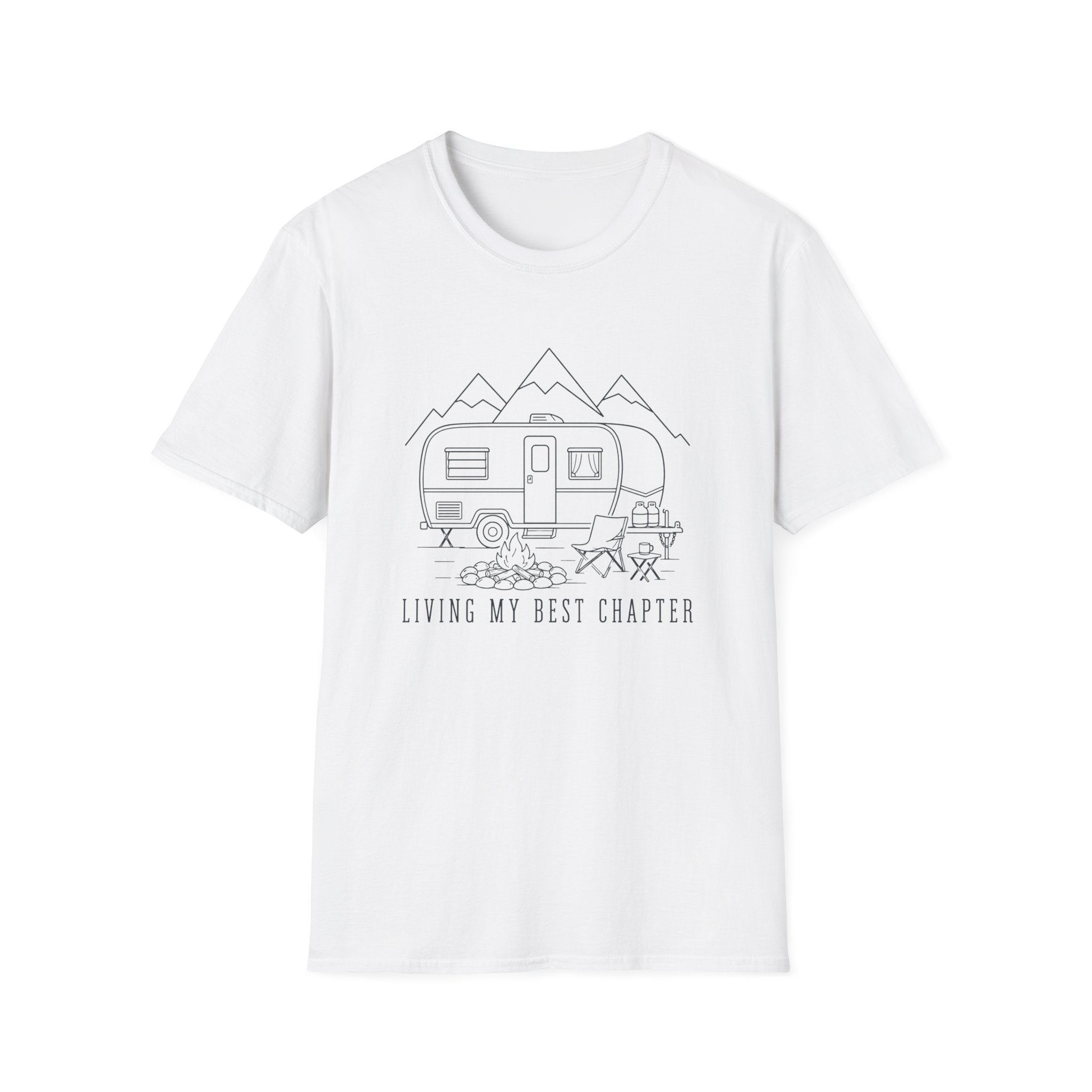 Living My Best Chapter Line Art Design - T-Shirt