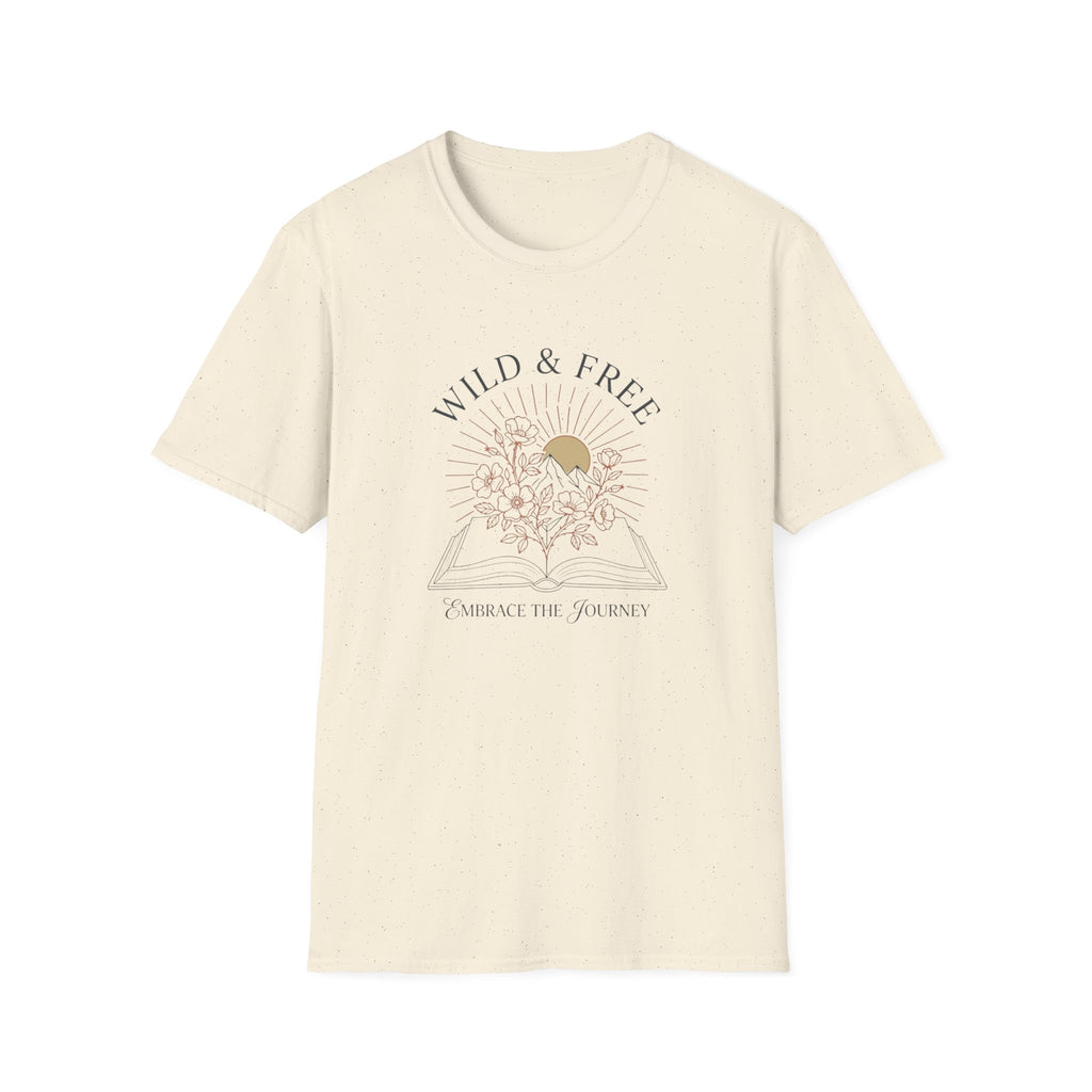 Wild and Free Line Art Design - T-Shirt