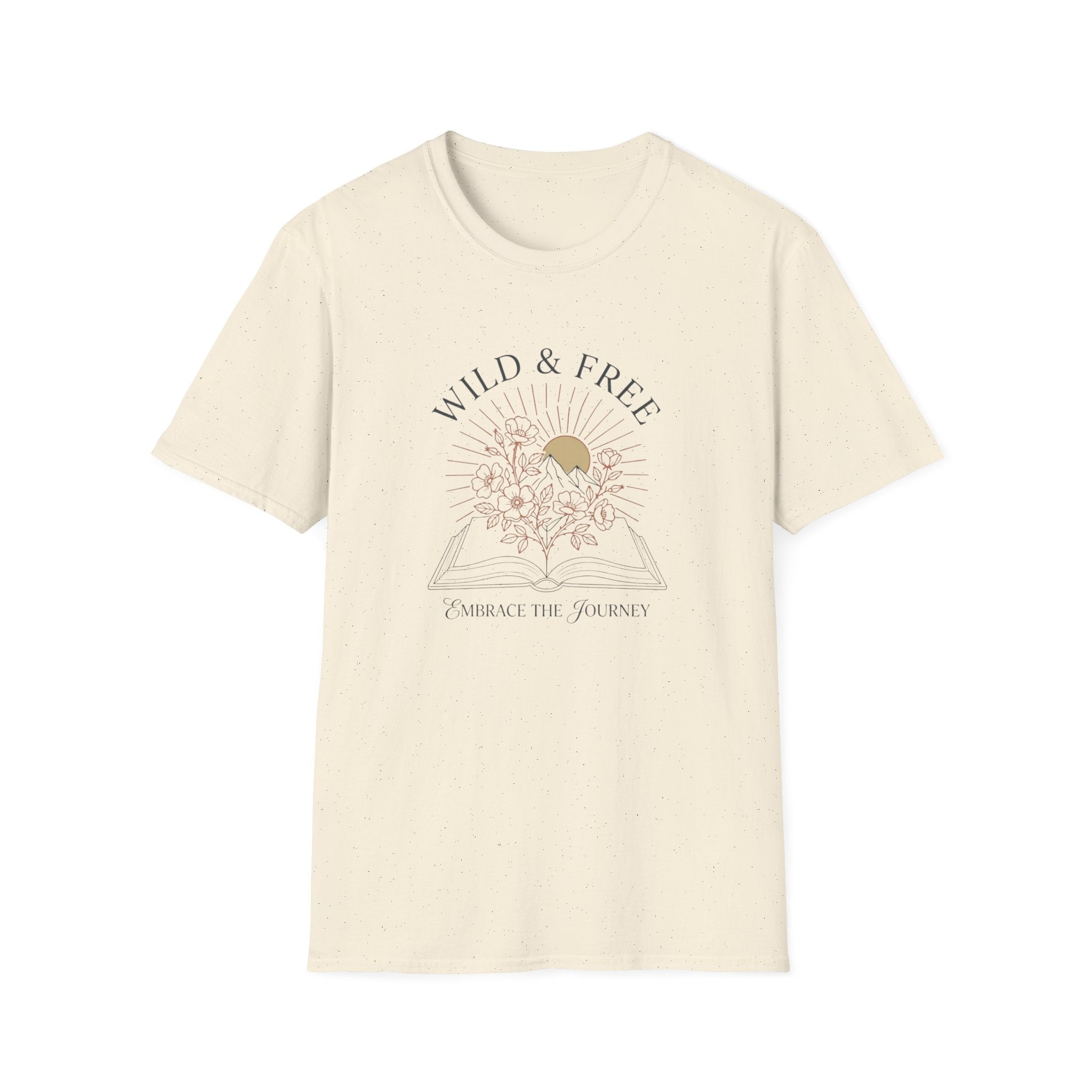 Wild and Free Line Art Design - T-Shirt