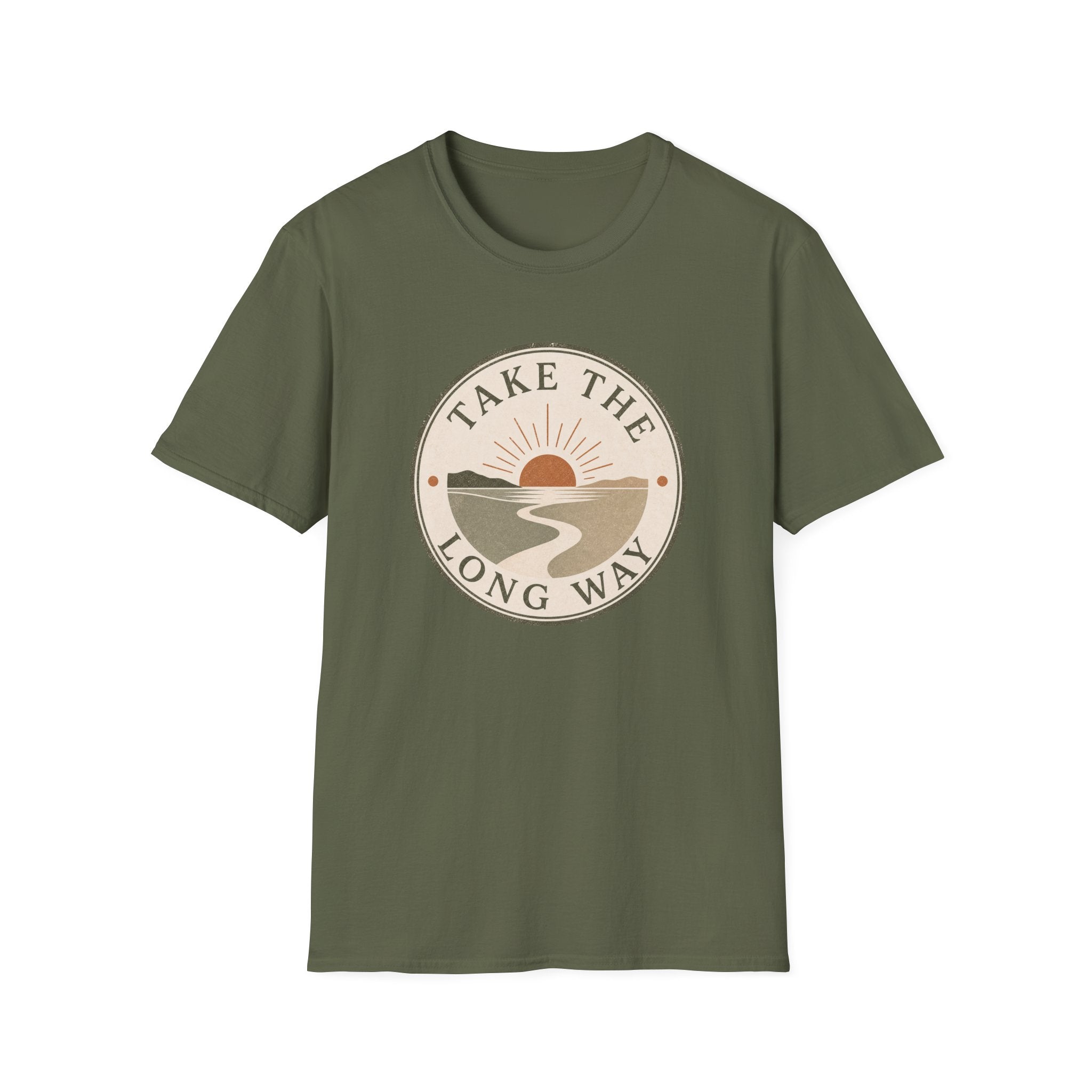 Take The Long Way Badge- T-Shirt