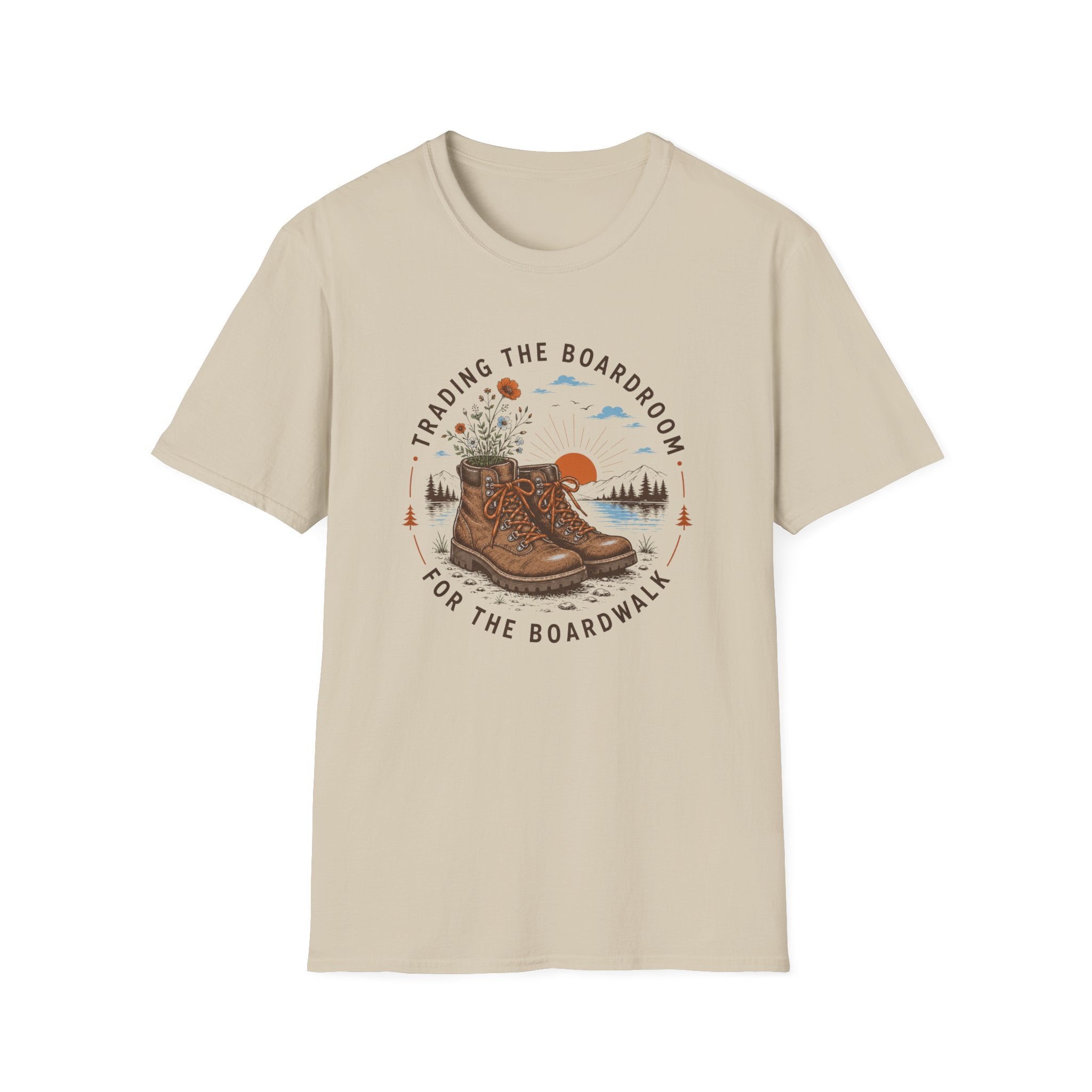 Trading the Boardroom For The Boardwalk Badge- T-Shirt