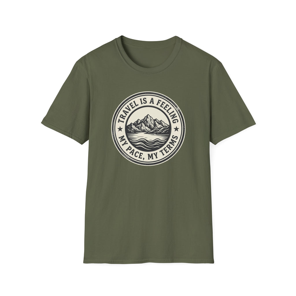 Travel is a Feeling Badge Design - T-Shirt