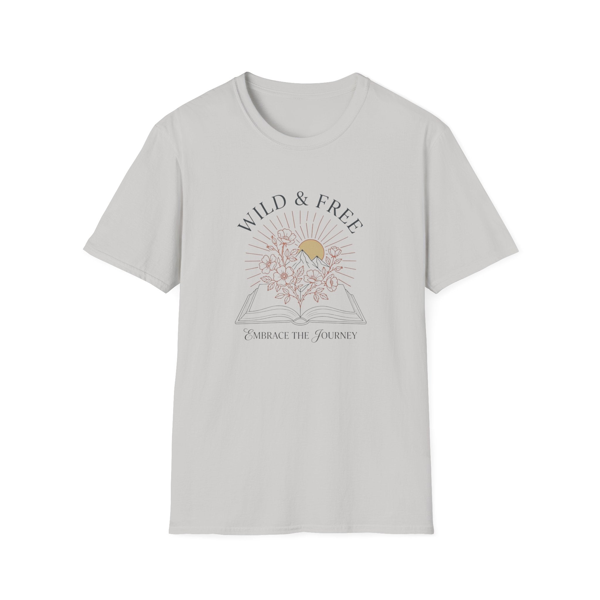 Wild and Free Line Art Design - T-Shirt