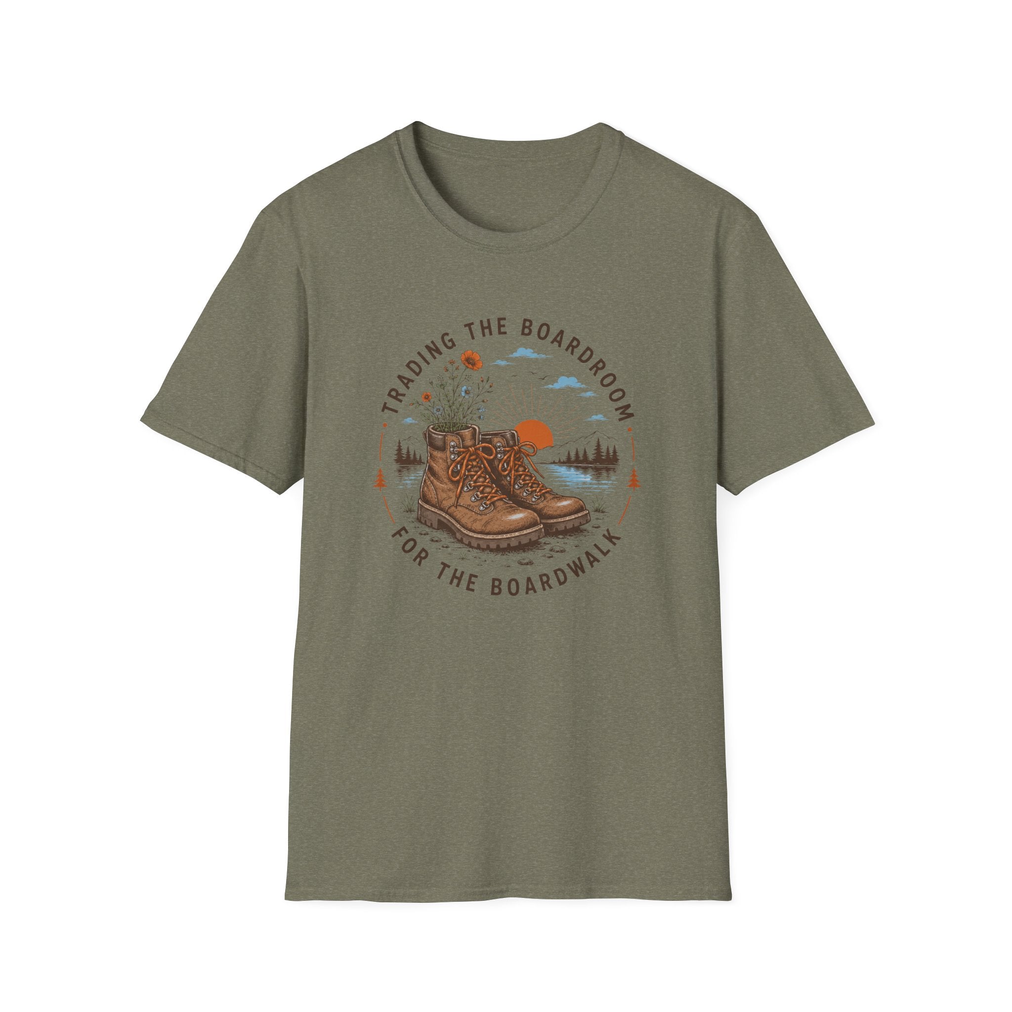 Trading the Boardroom For The Boardwalk Badge- T-Shirt
