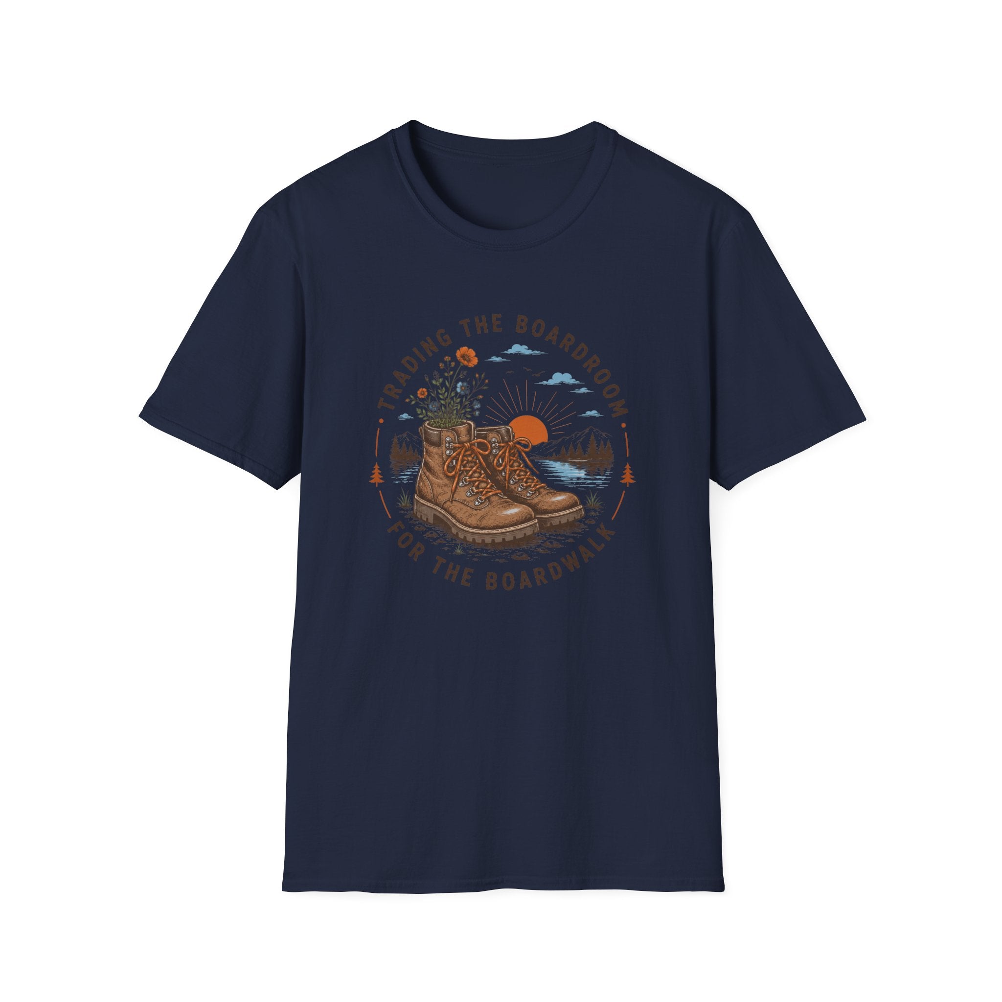 Trading the Boardroom For The Boardwalk Badge- T-Shirt