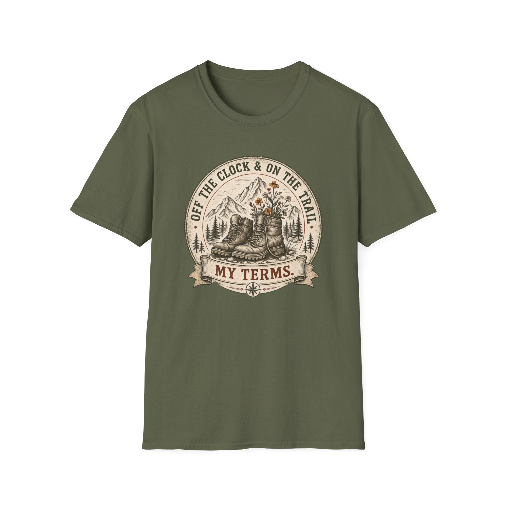 Off The Clock and On The Trail- T-Shirt