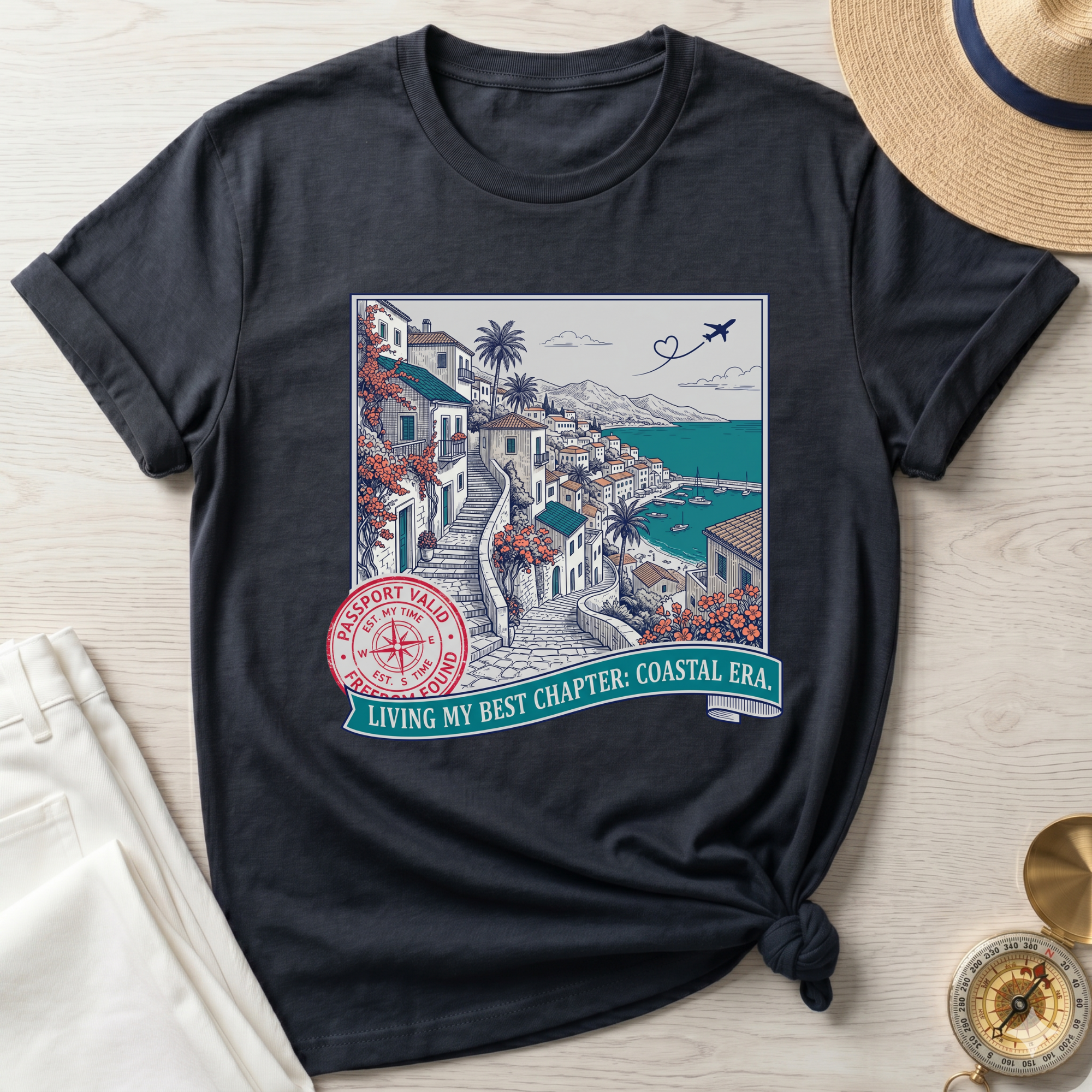 Living My Best Chapter-Coastal Era T-Shirt