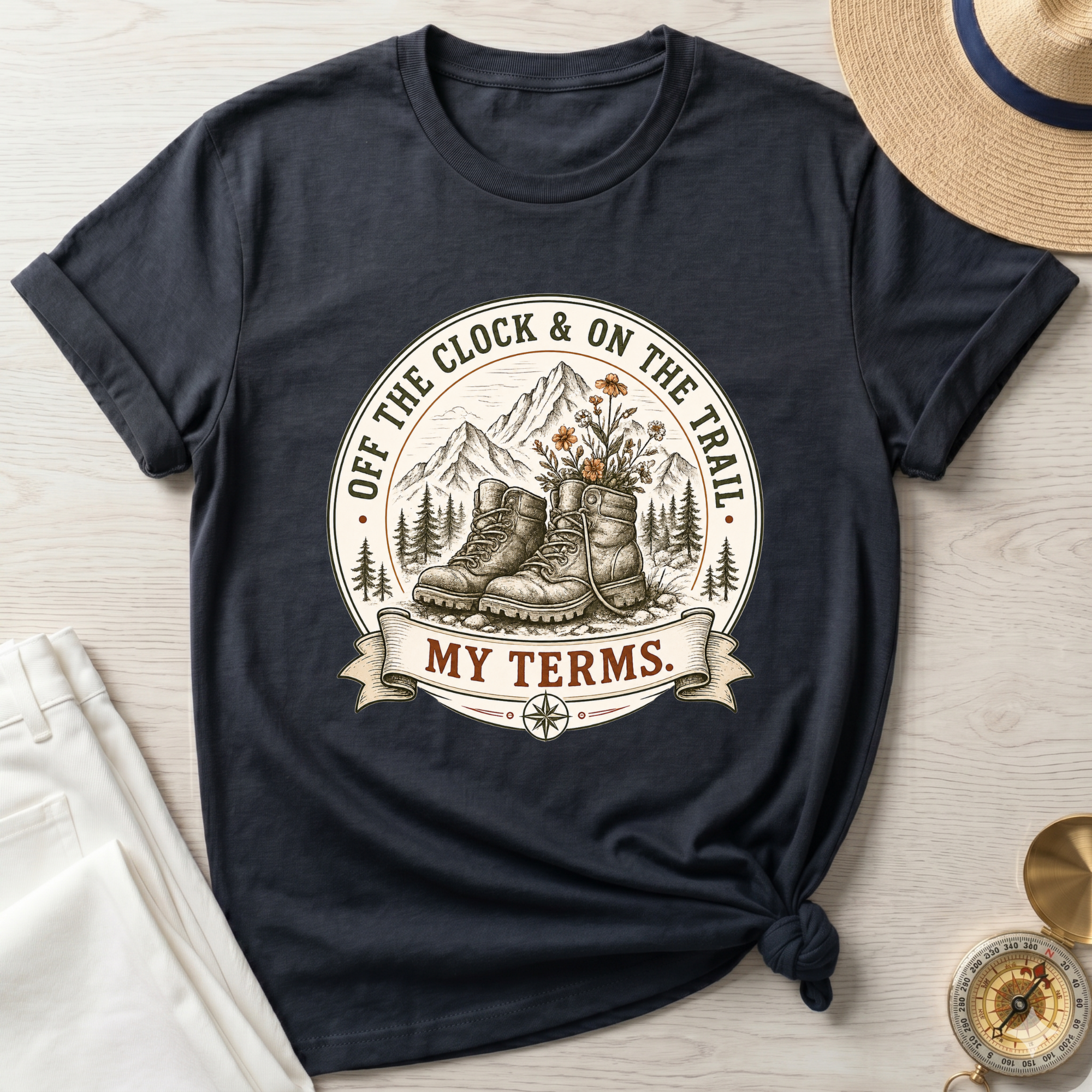 Off The Clock and On The Trail- T-Shirt