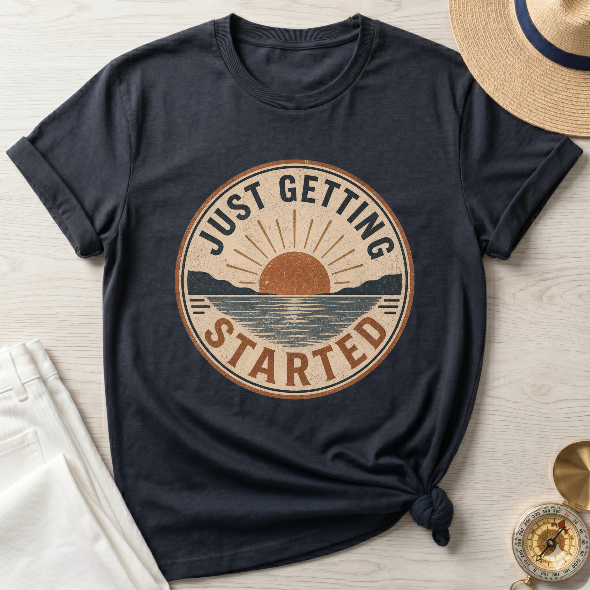 Just Getting Started Badge- T-Shirt
