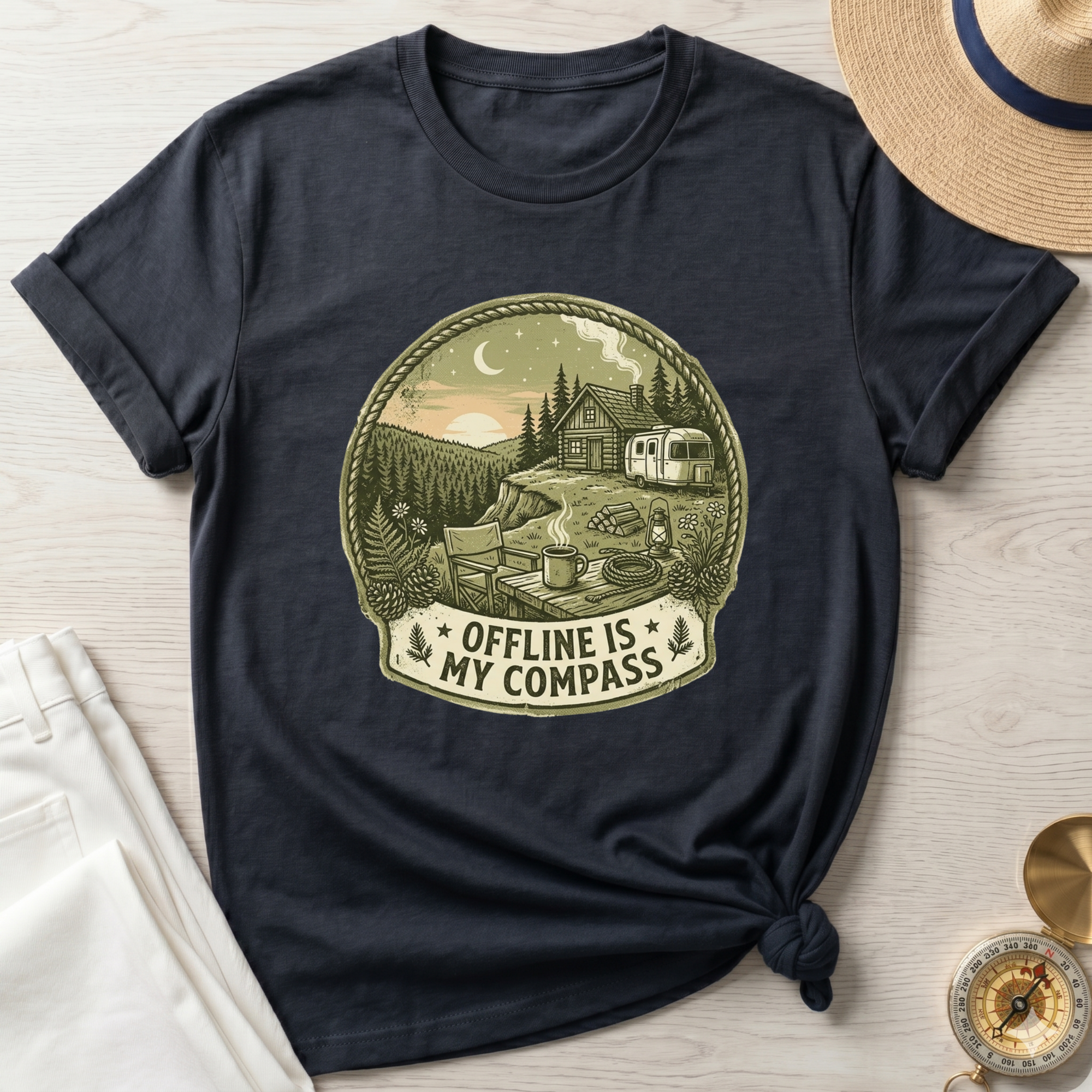 Offline Is My Compass T-Shirt