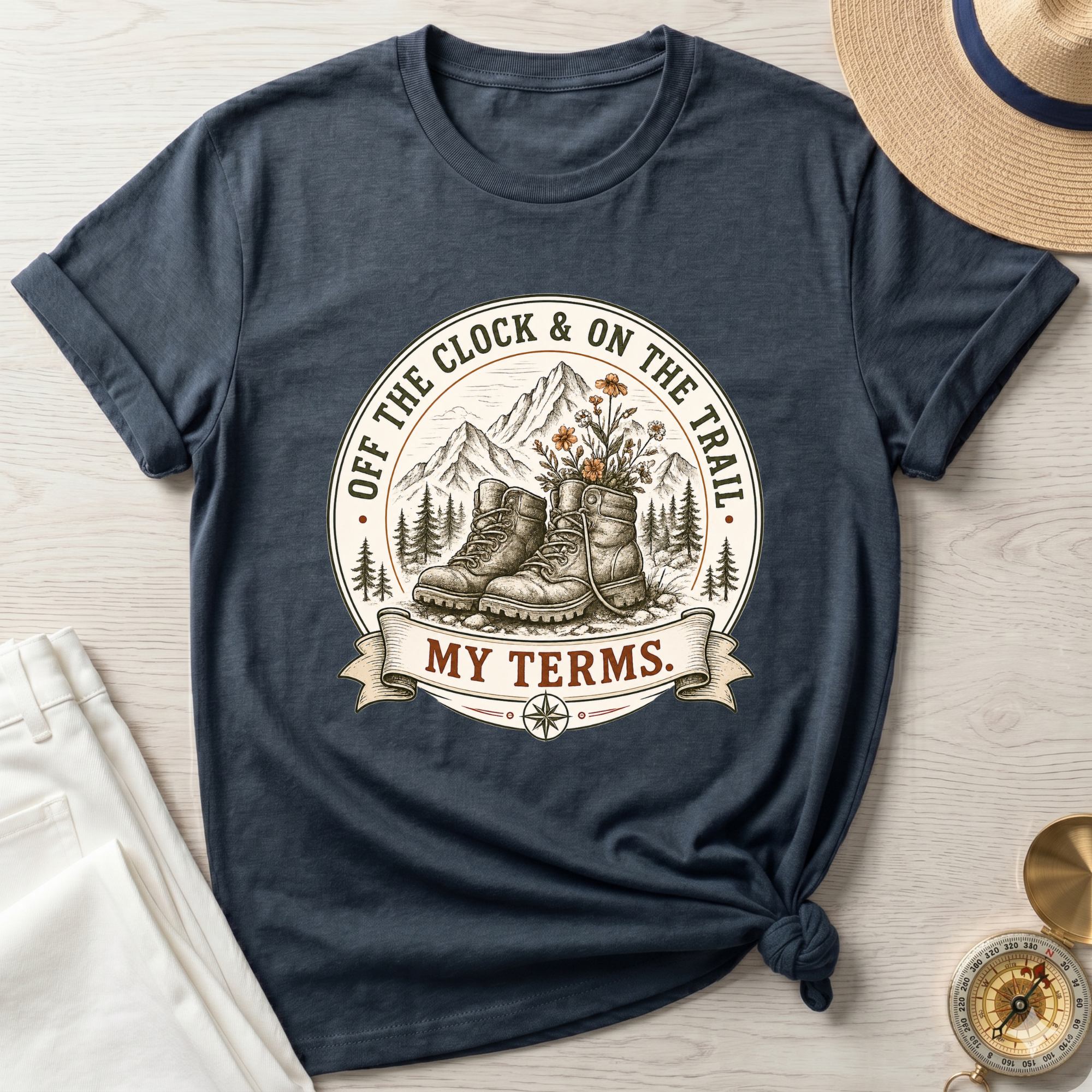 Off The Clock and On The Trail- T-Shirt