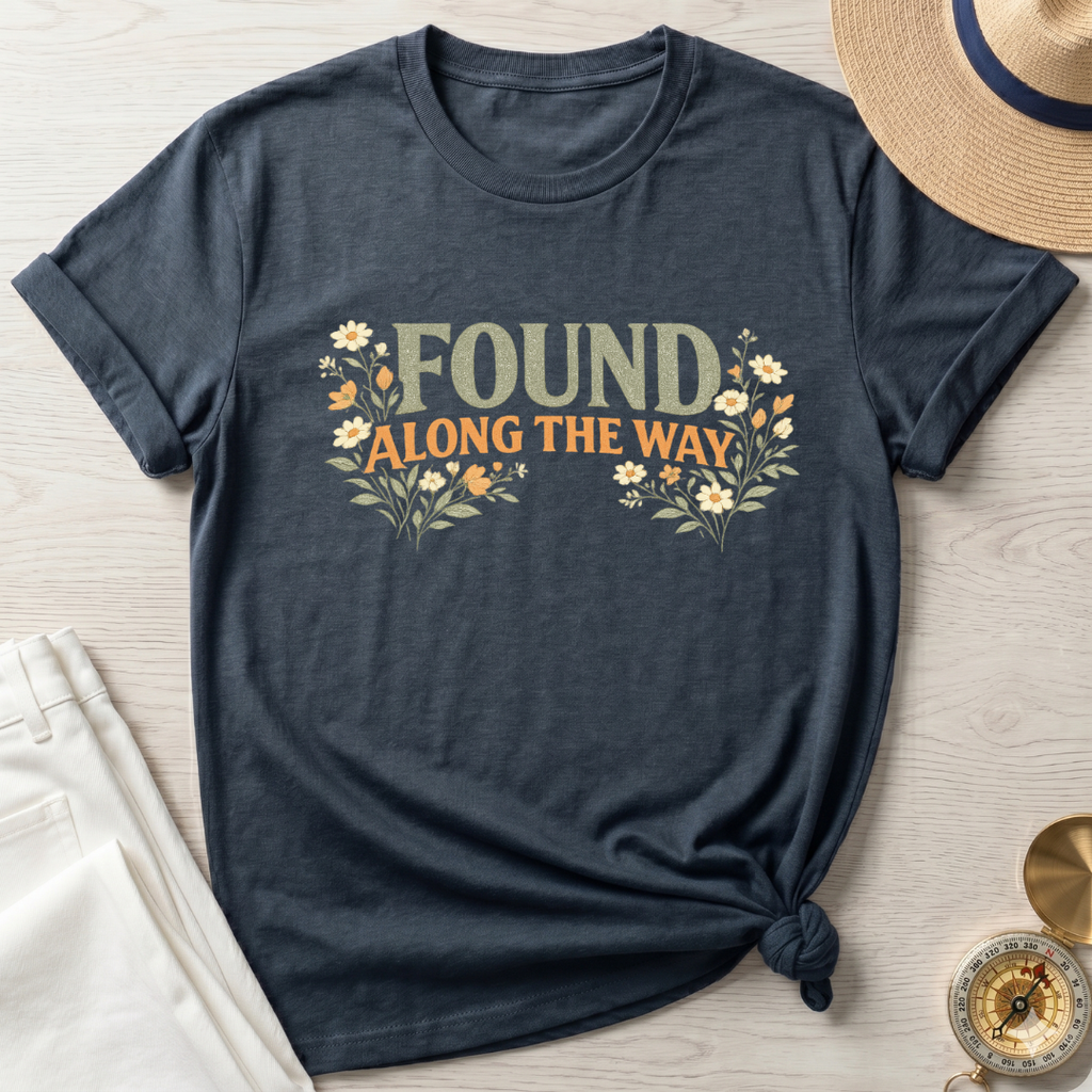 Found Along The Way Text T-Shirt