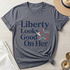 Liberty Looks Good On Her T-Shirt
