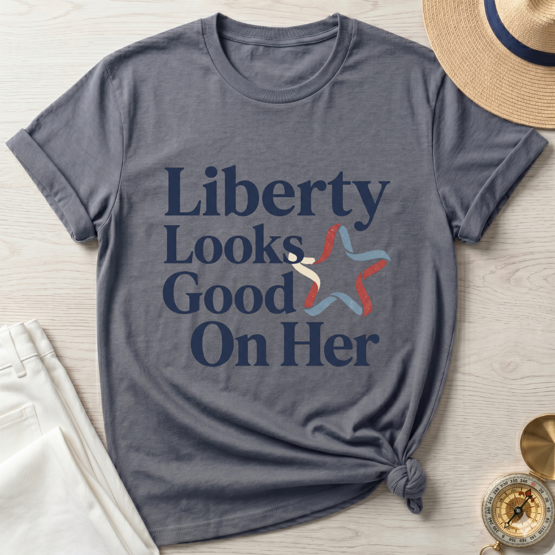 Liberty Looks Good On Her T-Shirt