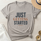 Just Getting Started Bold Print T-Shirt