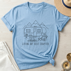 Living My Best Chapter Line Art Design T-Shirt