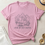 Living My Best Chapter Line Art Design T-Shirt