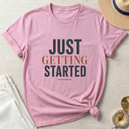 Just Getting Started Bold Print T-Shirt
