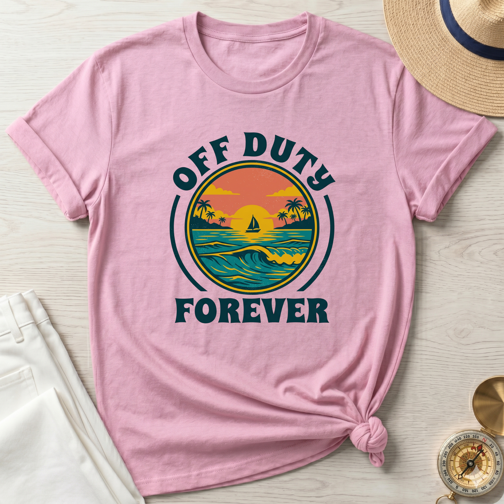 Off Duty Forever Badge T-Shirt
