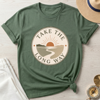 Take The Long Way Badge- T-Shirt