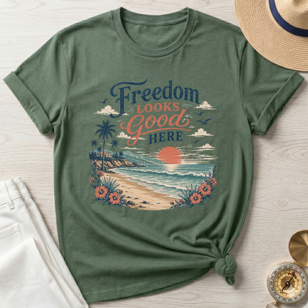 Freedom Looks Good Here - T-Shirt