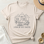 Living My Best Chapter Line Art Design T-Shirt