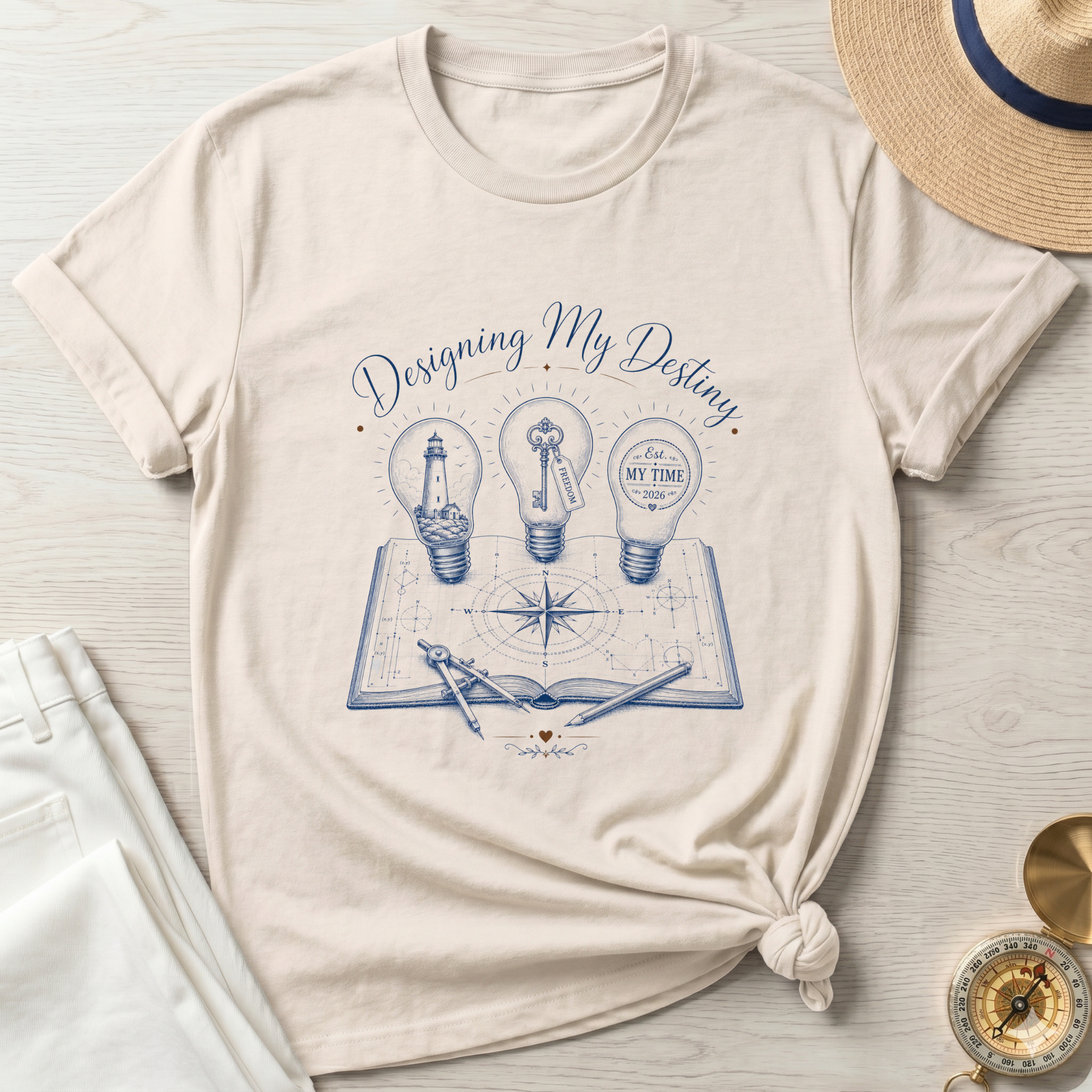 Designing My Destiny Line Art Design T-Shirt