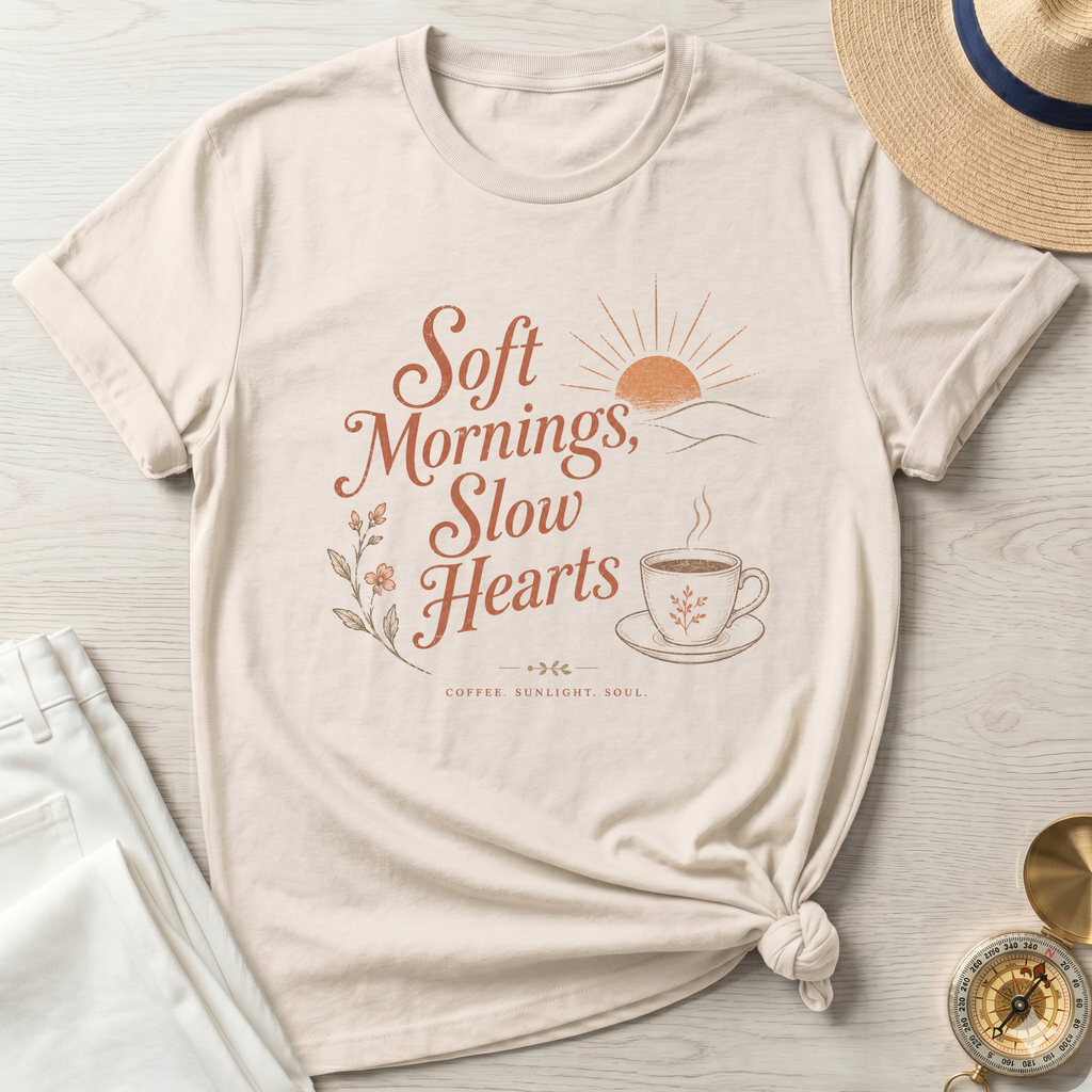 Soft Mornings Slow Hearts T-Shirt