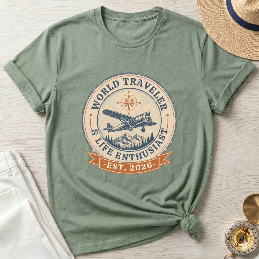 World Traveler Life Enthusiast - T-Shirt