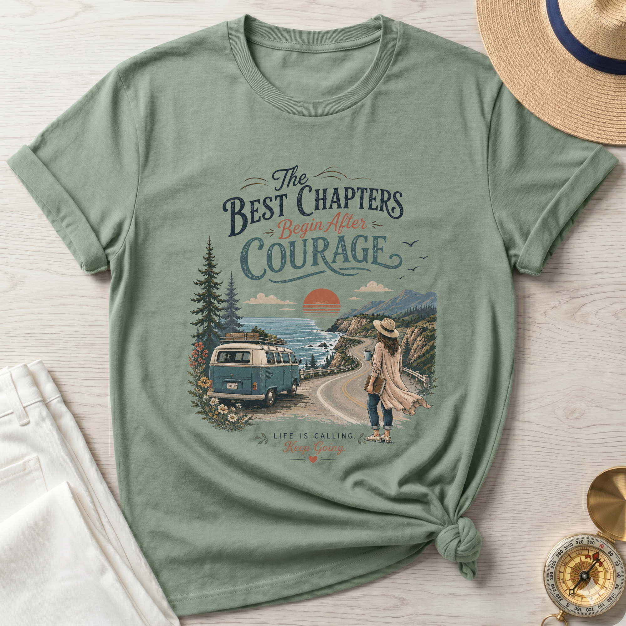 The Best Chapters Begin After Courage T-Shirt
