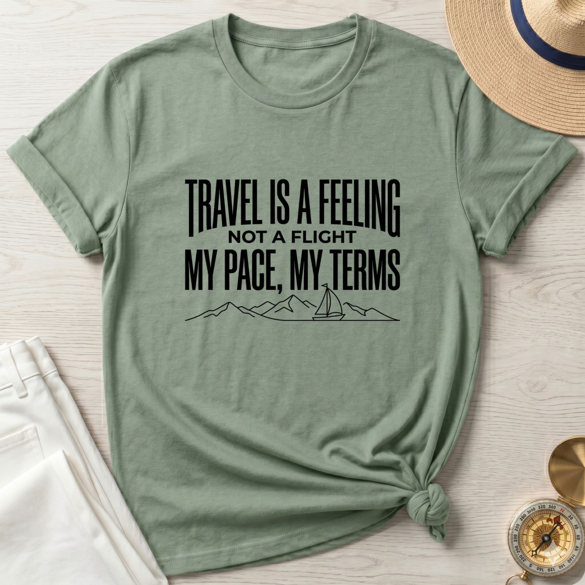 Travel Is A Feeling Not A Flight T-Shirt