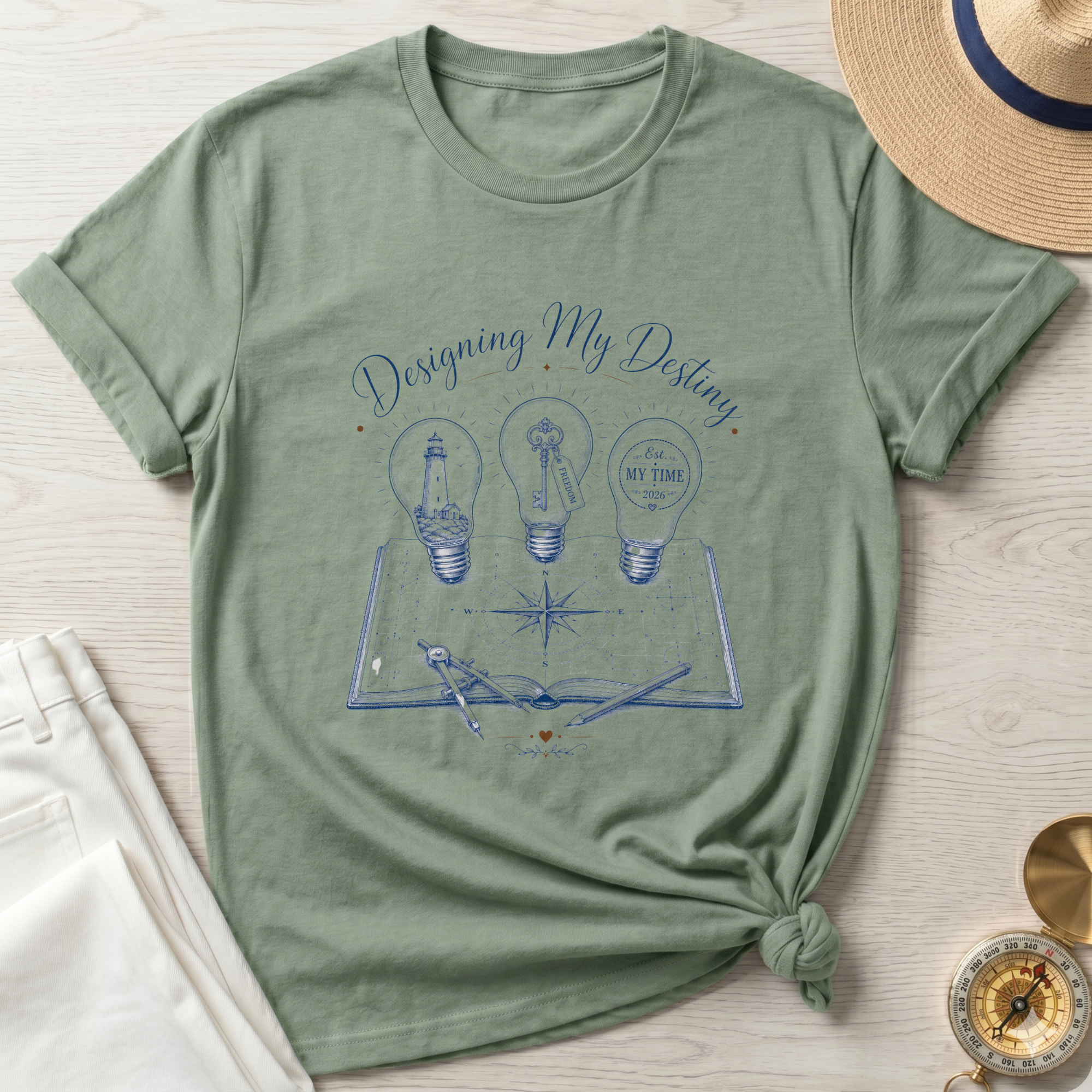 Designing My Destiny Line Art Design T-Shirt
