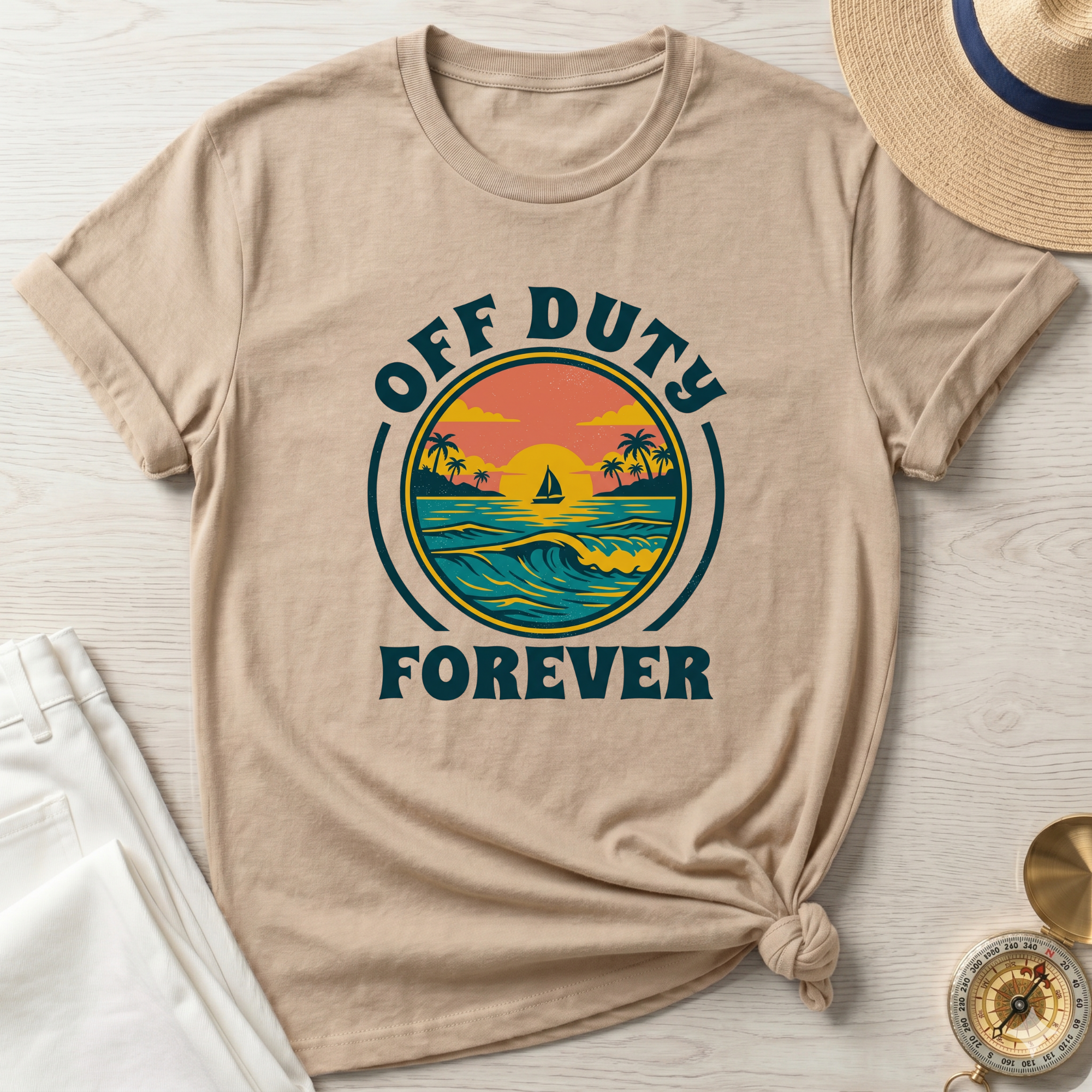Off Duty Forever Badge T-Shirt