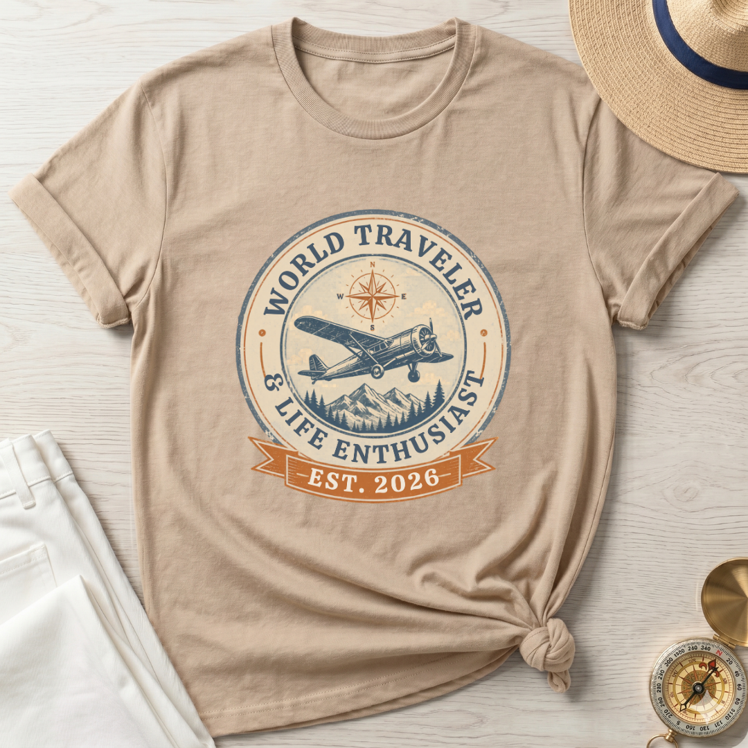 World Traveler Life Enthusiast - T-Shirt