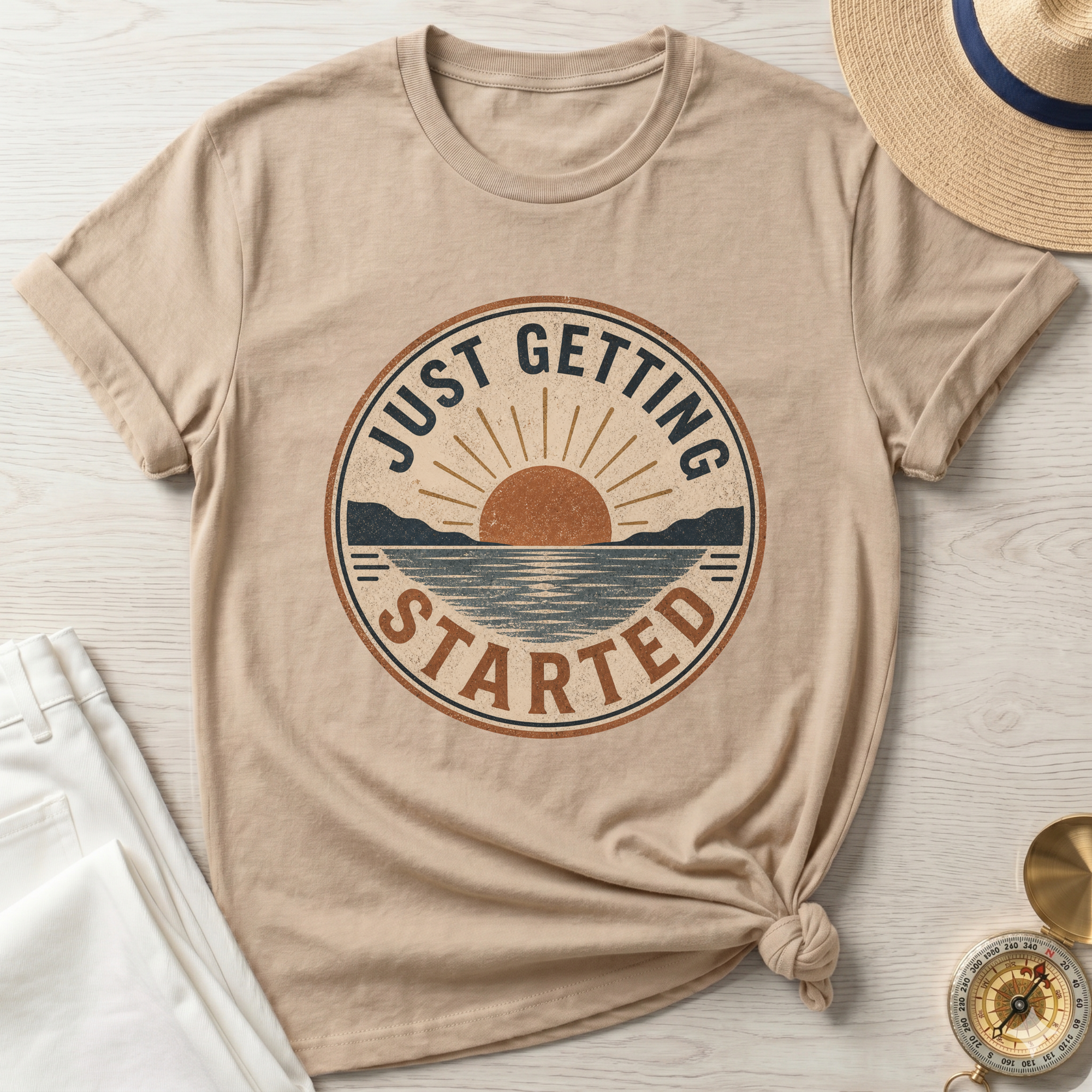 Just Getting Started Badge- T-Shirt