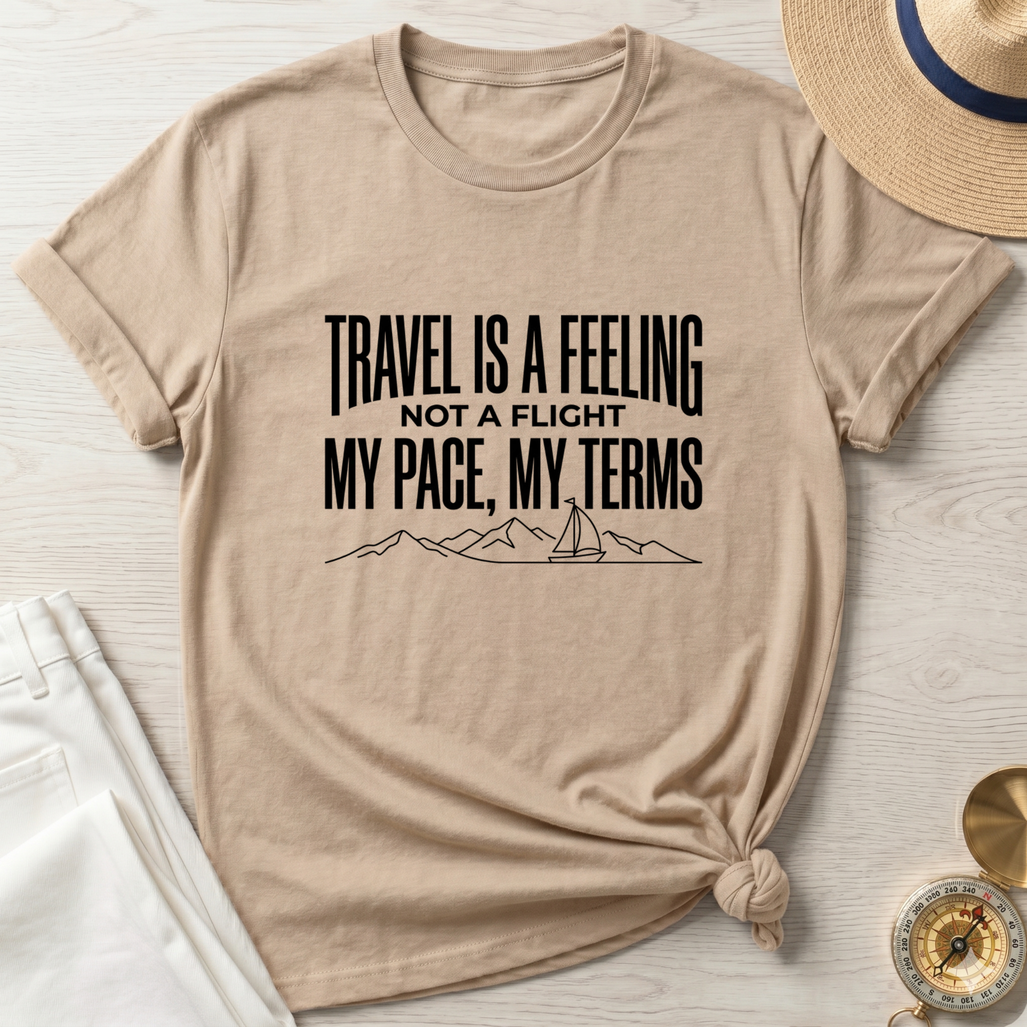 Travel Is A Feeling Not A Flight T-Shirt