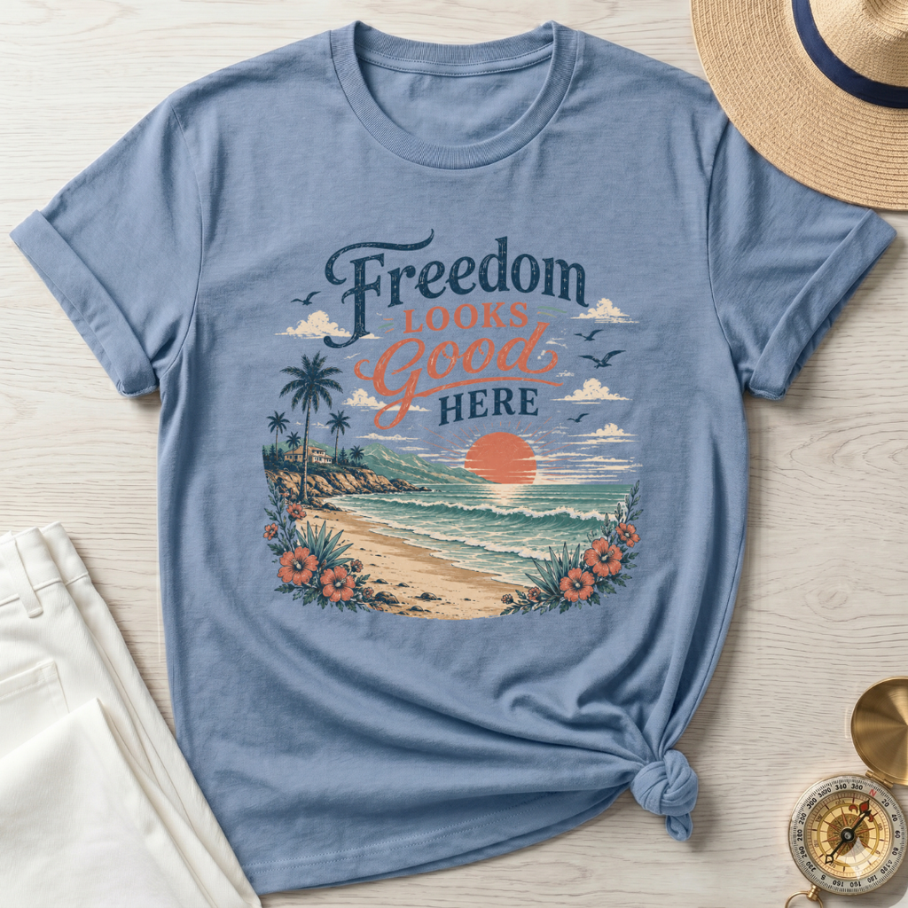 Freedom Looks Good Here - T-Shirt