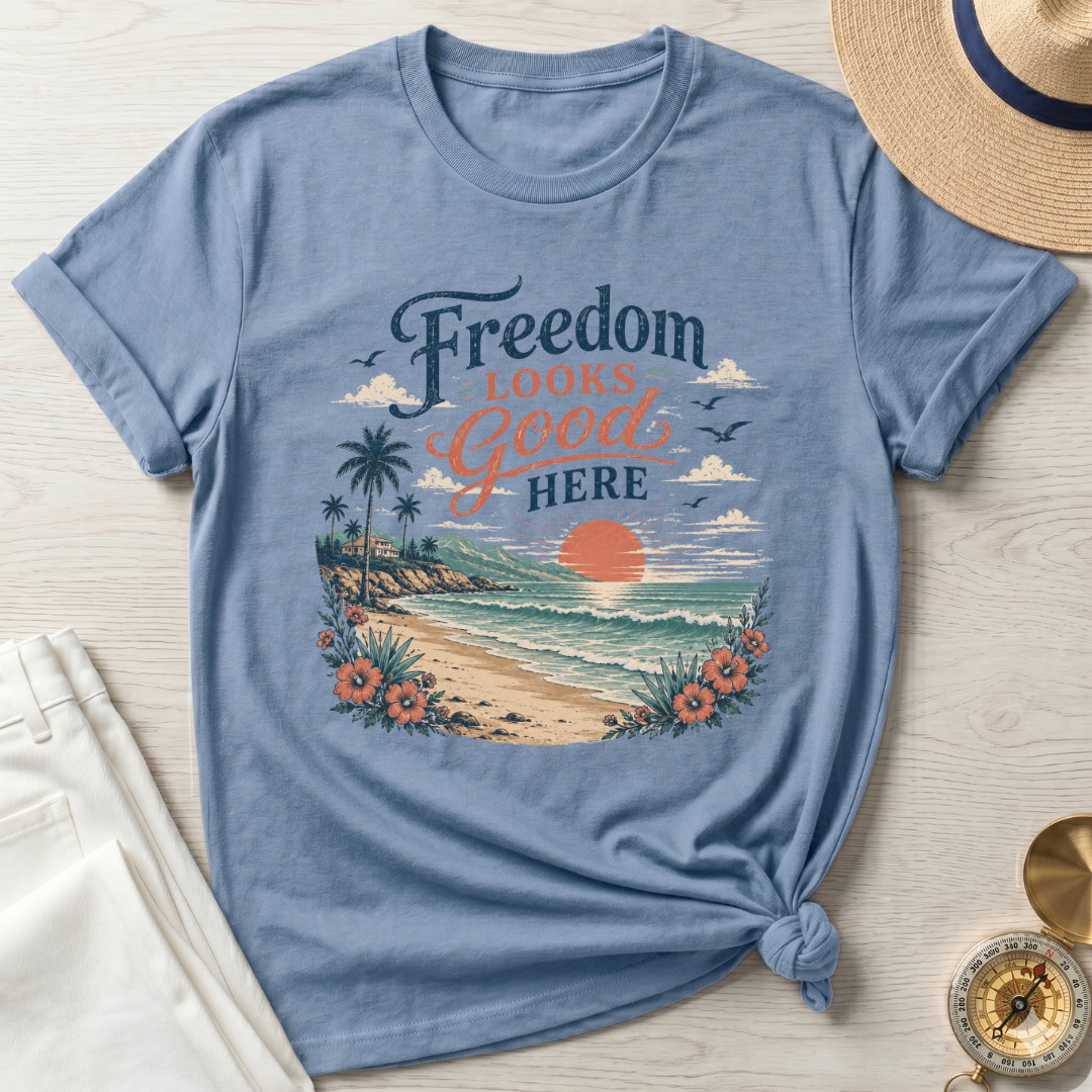 Freedom Looks Good Here - T-Shirt