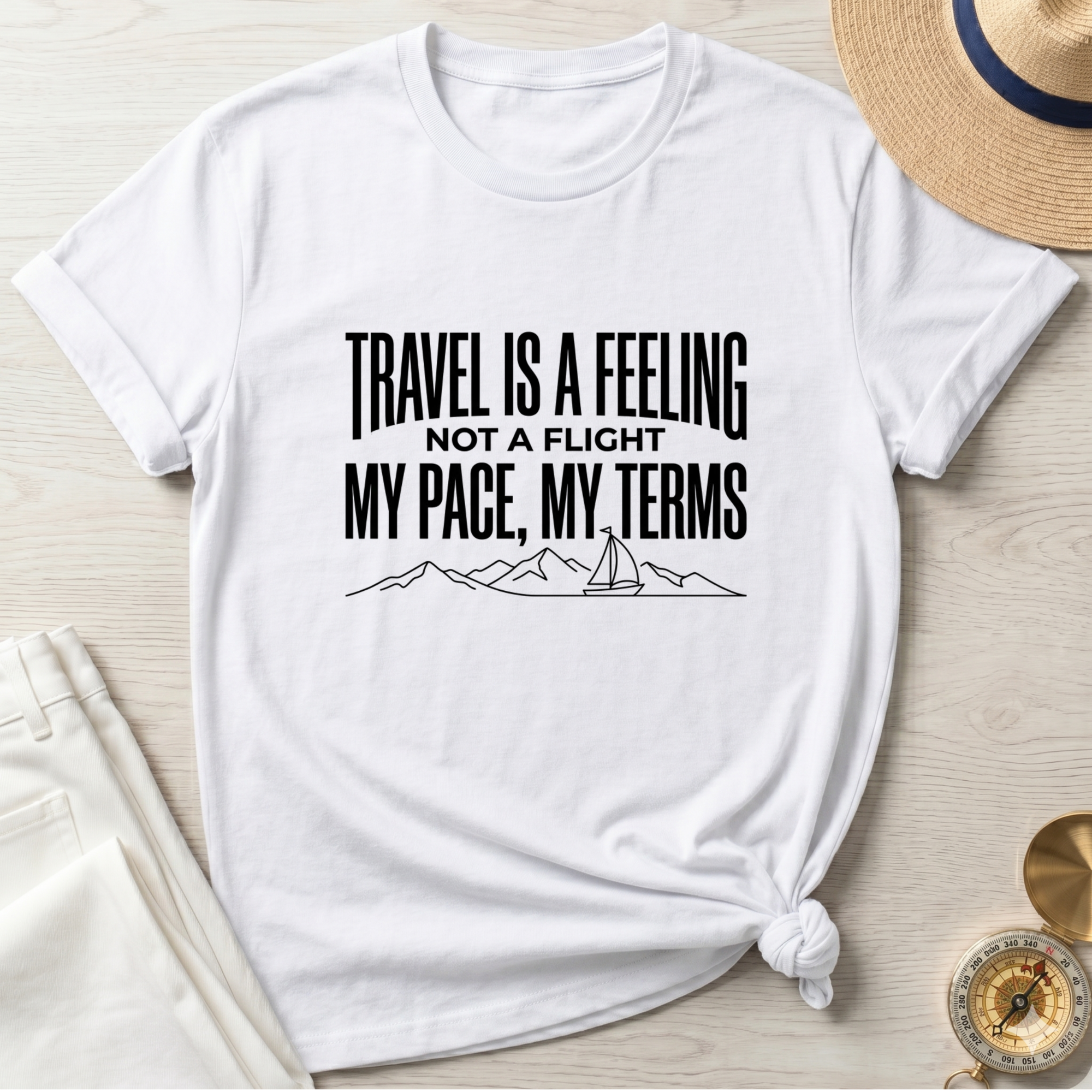 Travel Is A Feeling Not A Flight T-Shirt