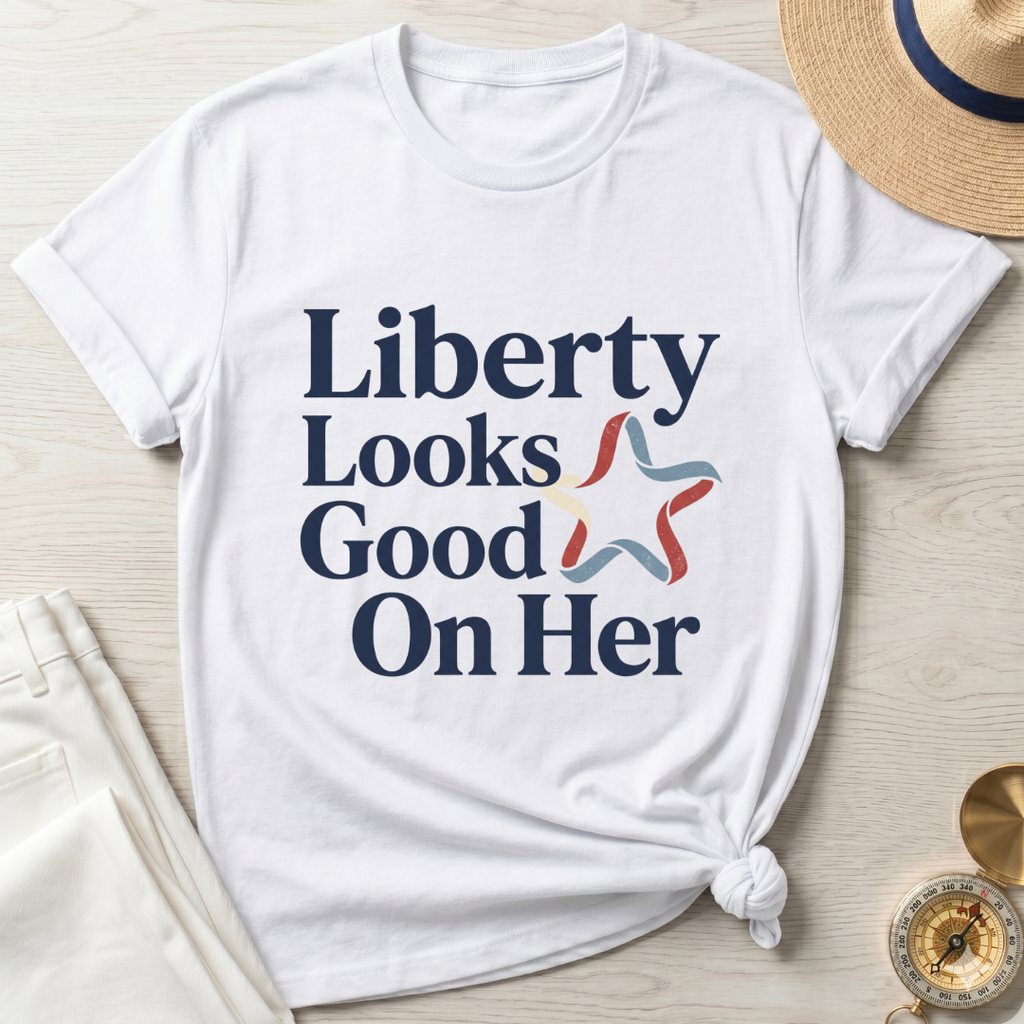 Liberty Looks Good On Her T-Shirt