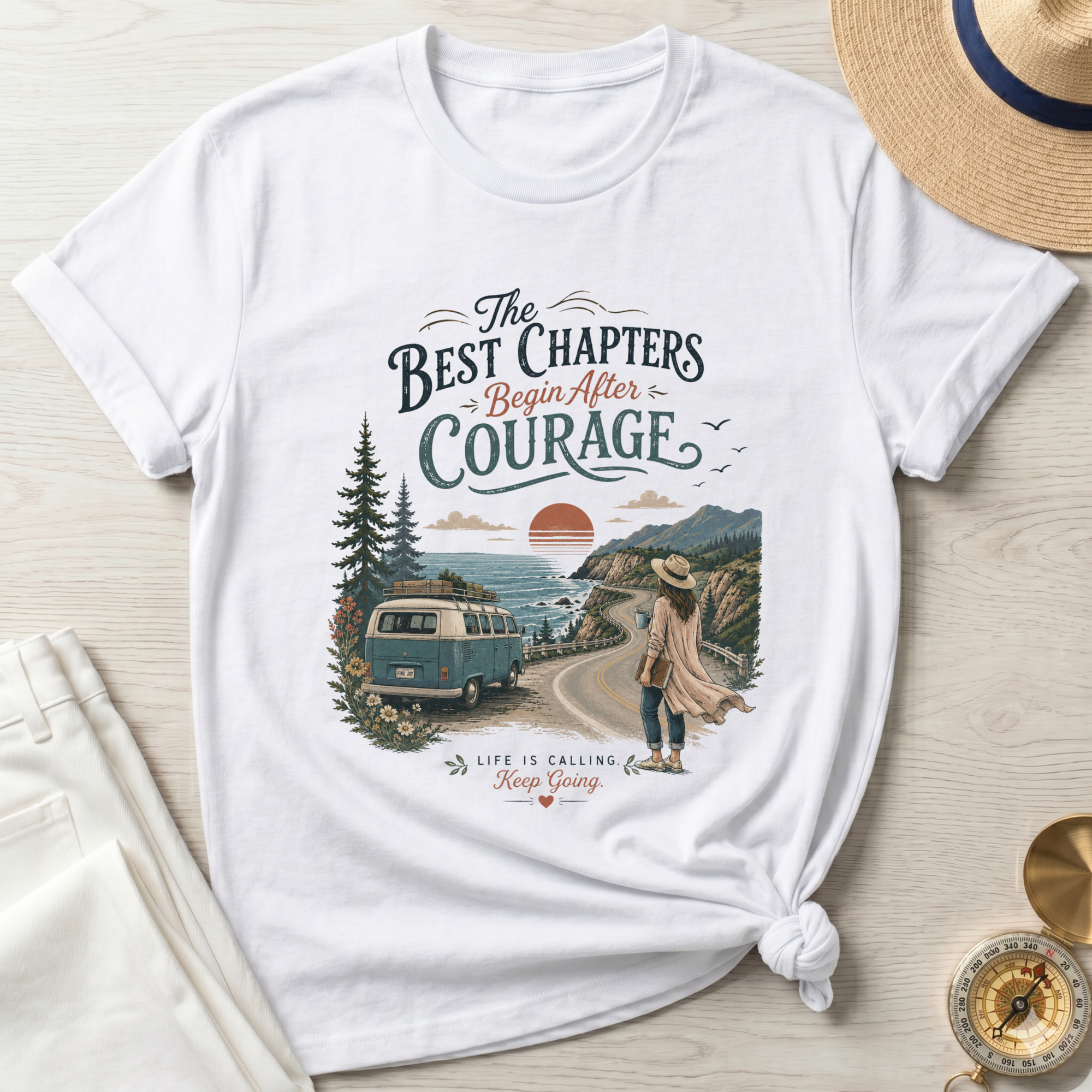 The Best Chapters Begin After Courage T-Shirt