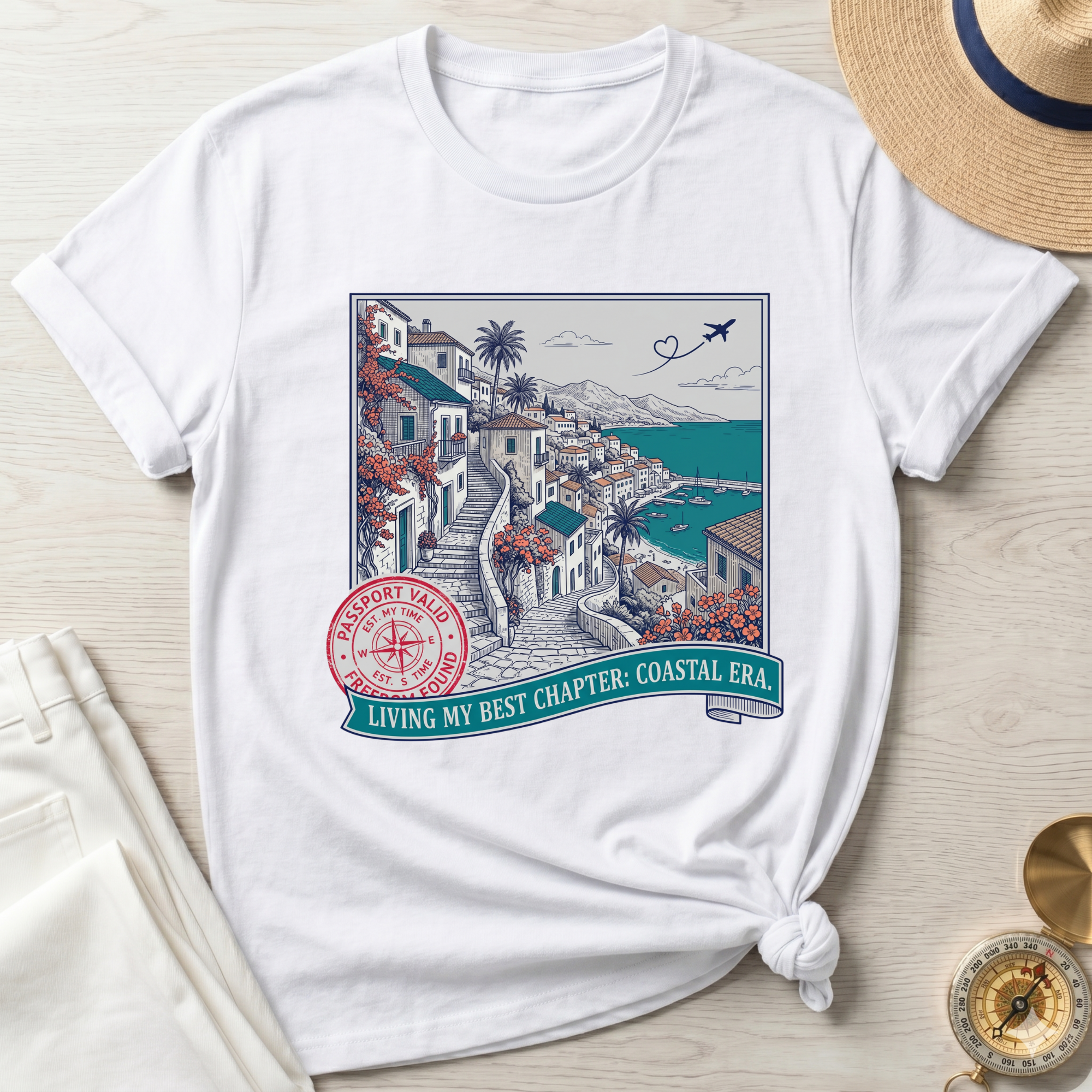 Living My Best Chapter-Coastal Era T-Shirt