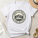 Travel is a Feeling Badge Design T-Shirt